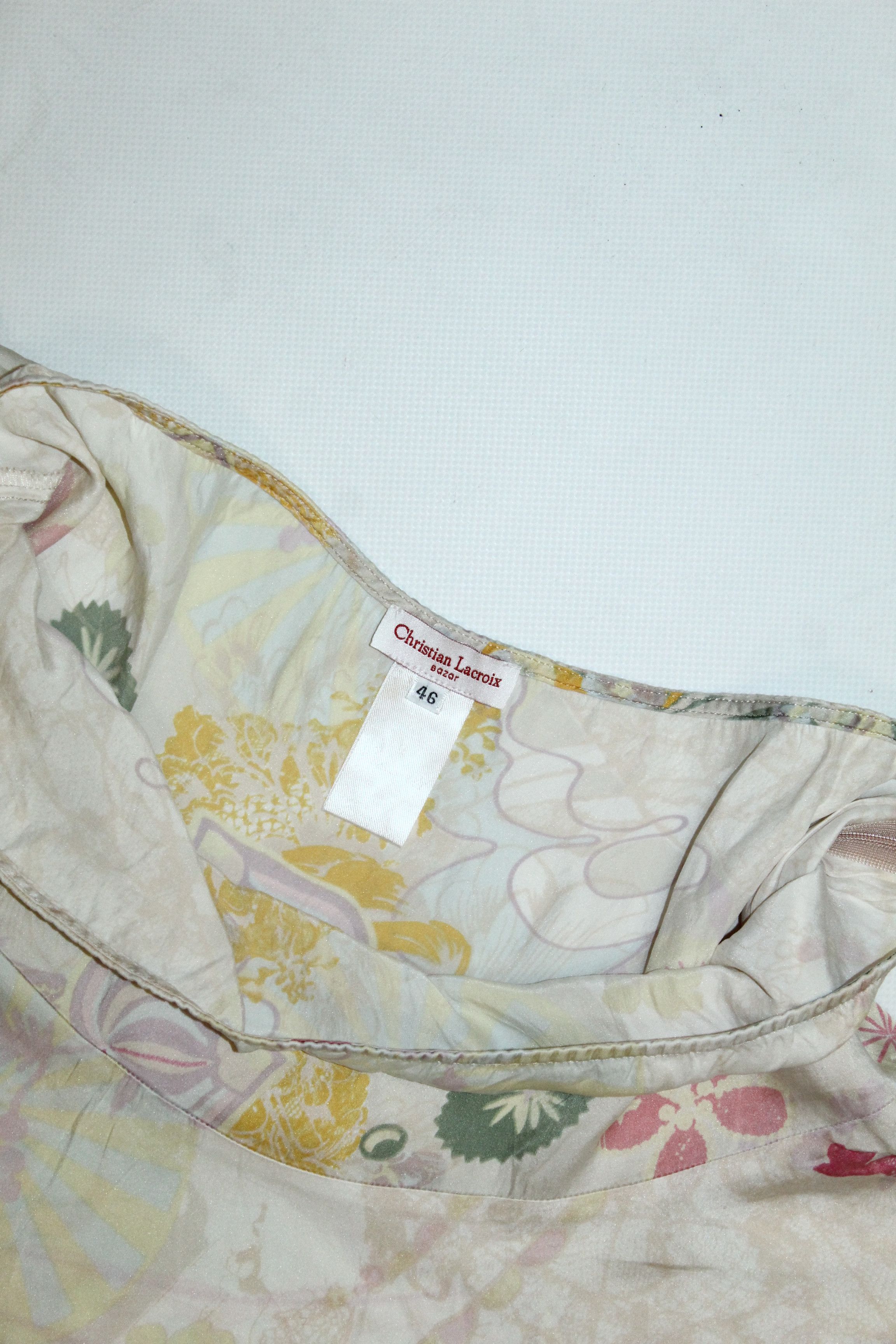 Christian Lacroix Christian Lacroix Bazar Ivory Silk Swinging Trapeze Skirt Size 32" / US 10 / IT 46 - 2 Thumbnail