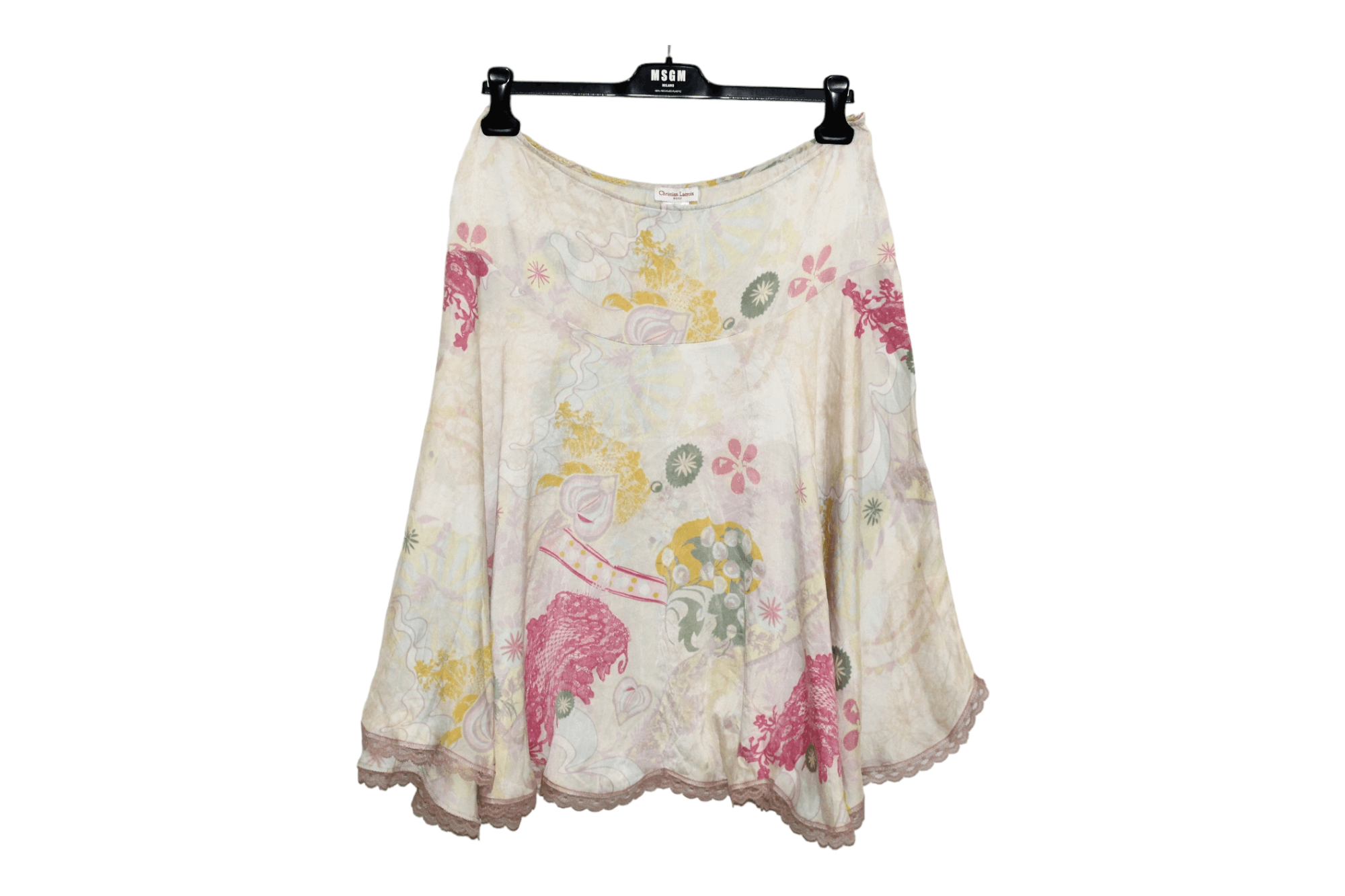 Christian Lacroix Christian Lacroix Bazar Ivory Silk Swinging Trapeze Skirt Size 32" / US 10 / IT 46 - 1 Thumbnail