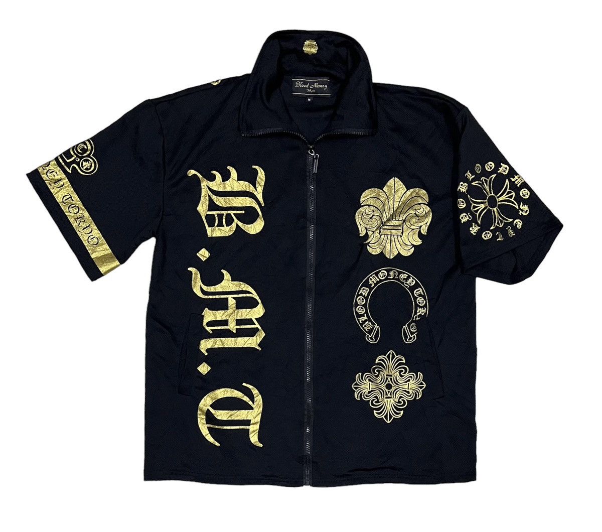 Japanese Brand Rare🔥BLOOD MONEY TOKYO Like Chrome Hearts Shirt Size US M / EU 48-50 / 2 - 3 Thumbnail