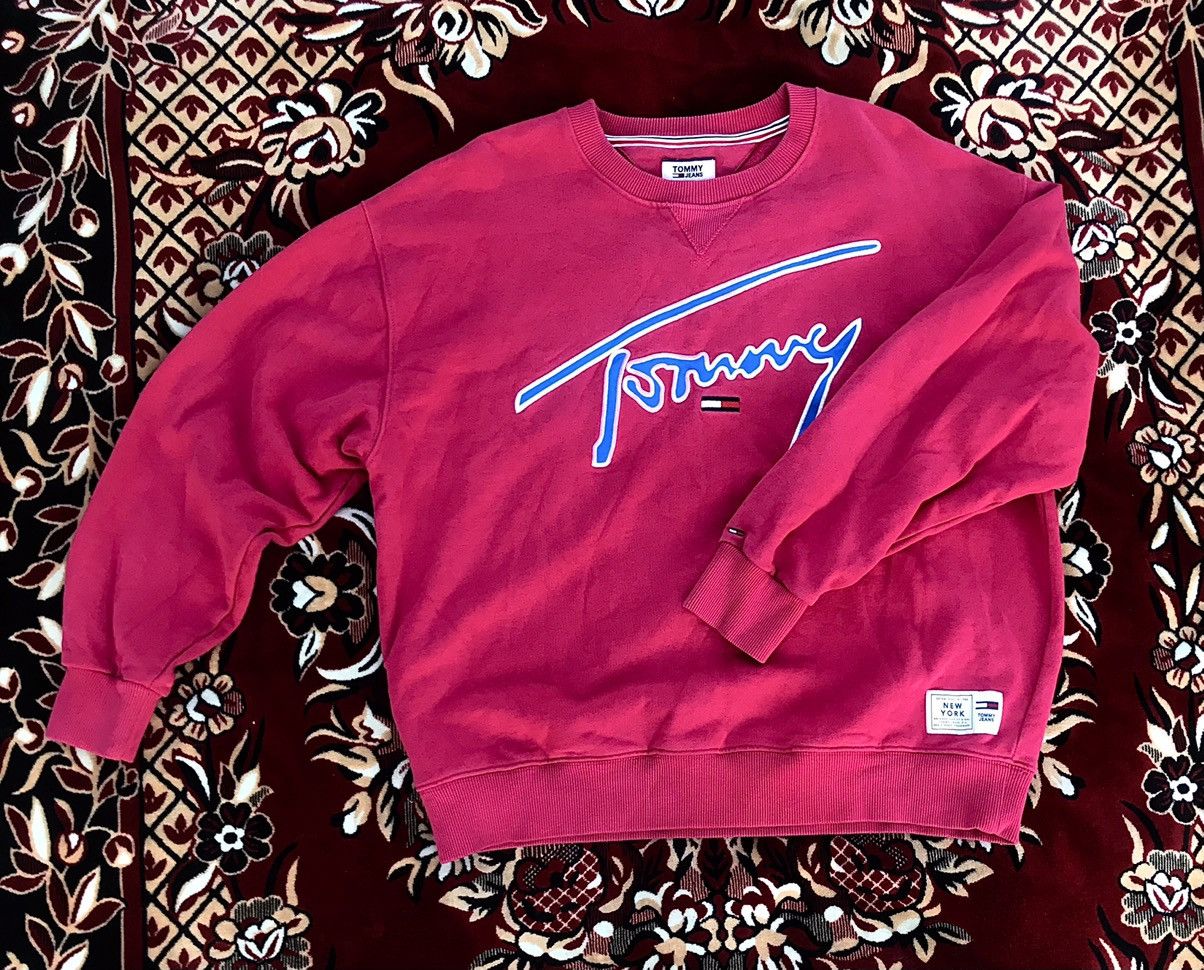 Tommy Hilfiger Tommy Hilfiger Jeans Big Logo Sweatshirt Y2K Streetwear Size US XL / EU 56 / 4 - 1 Preview