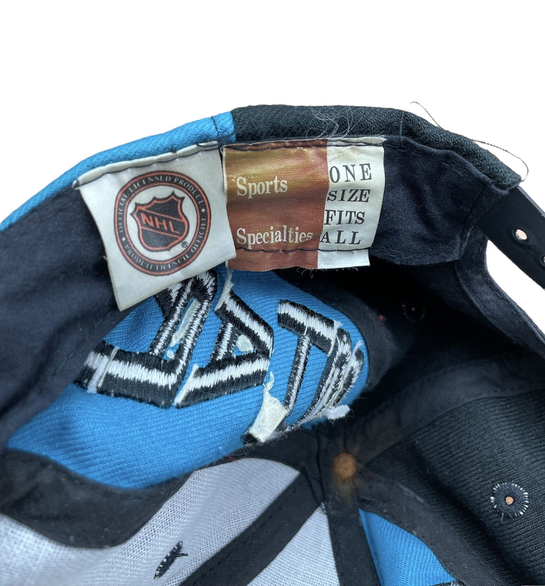 NHL × Vintage Vintage San Jose Sharks NHL Cap Rare Sport Hype Y2K Size ONE SIZE - 6 Thumbnail