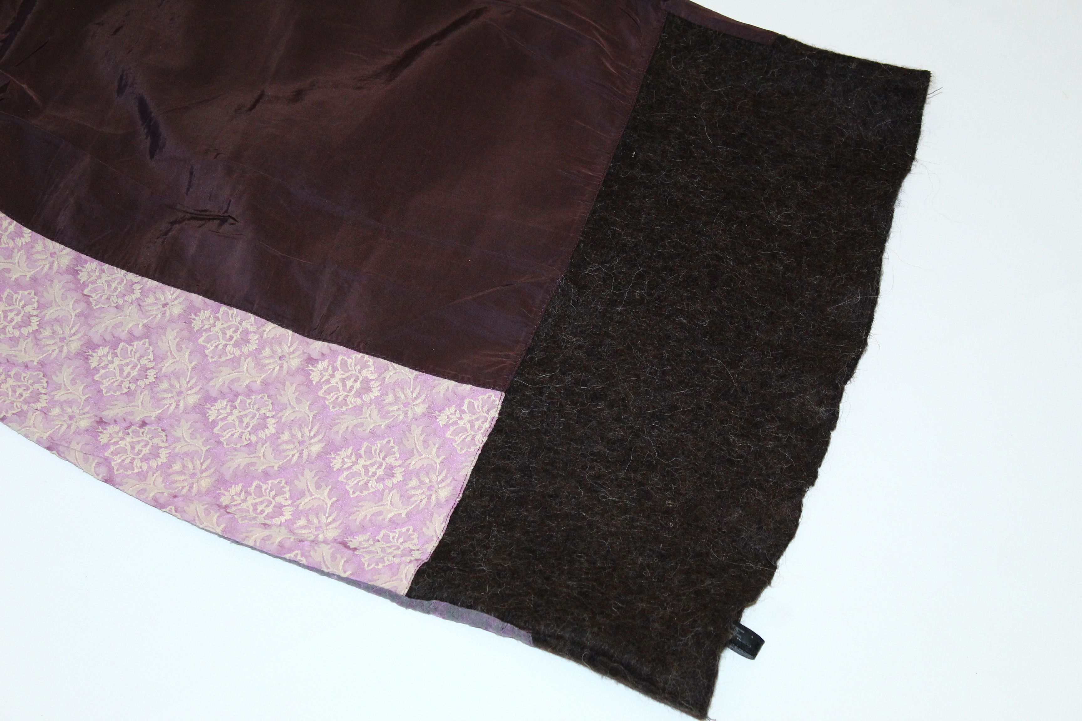 🔥VTG🔥 80s SABOTAGE Italy recycled patchwork pencil skirt