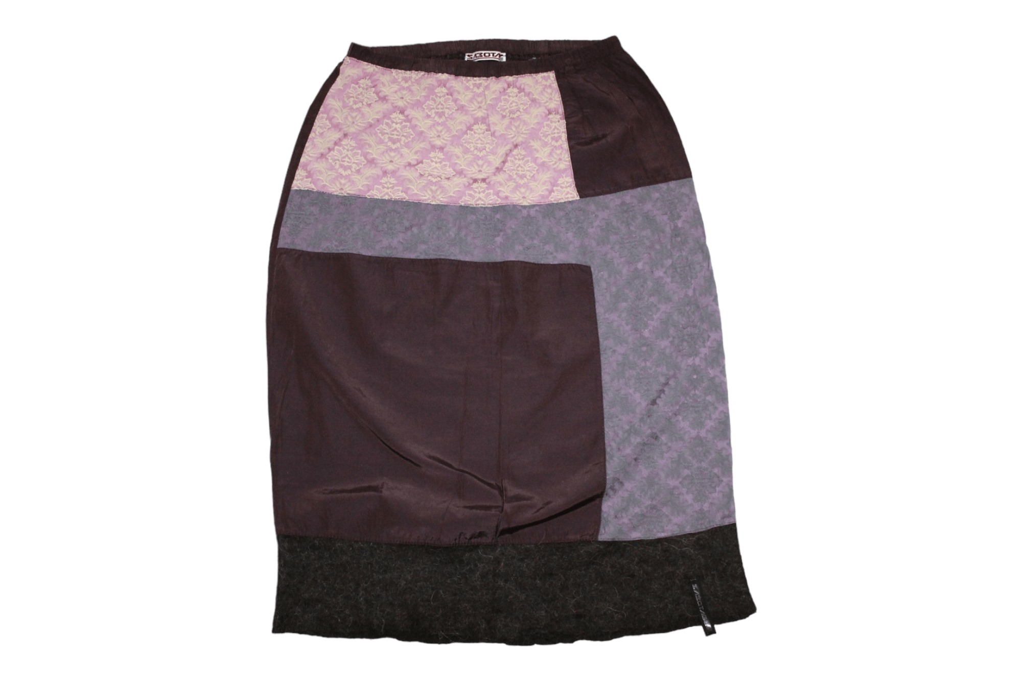 🔥VTG🔥 80s SABOTAGE Italy recycled patchwork pencil skirt