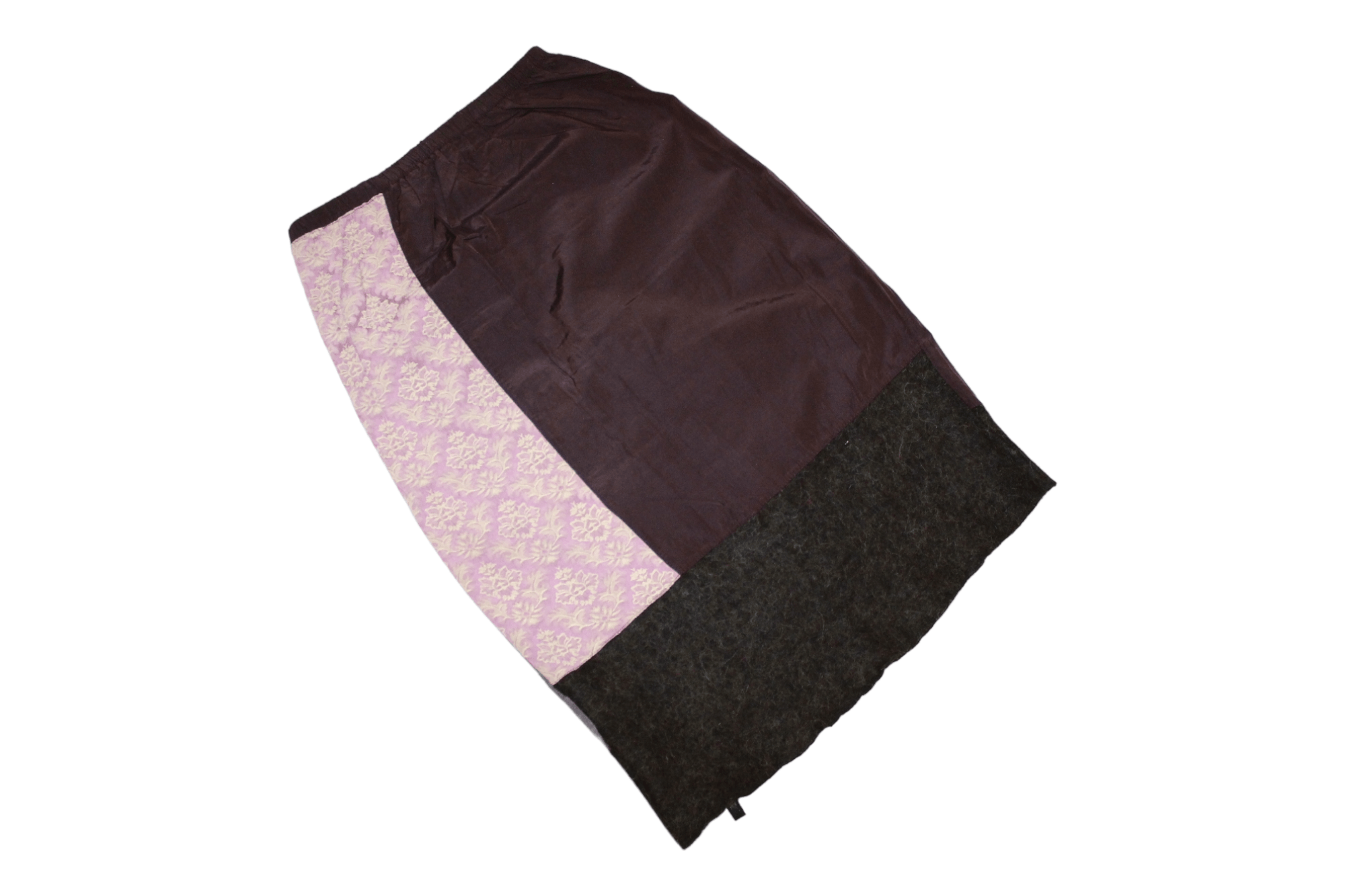 🔥VTG🔥 80s SABOTAGE Italy recycled patchwork pencil skirt