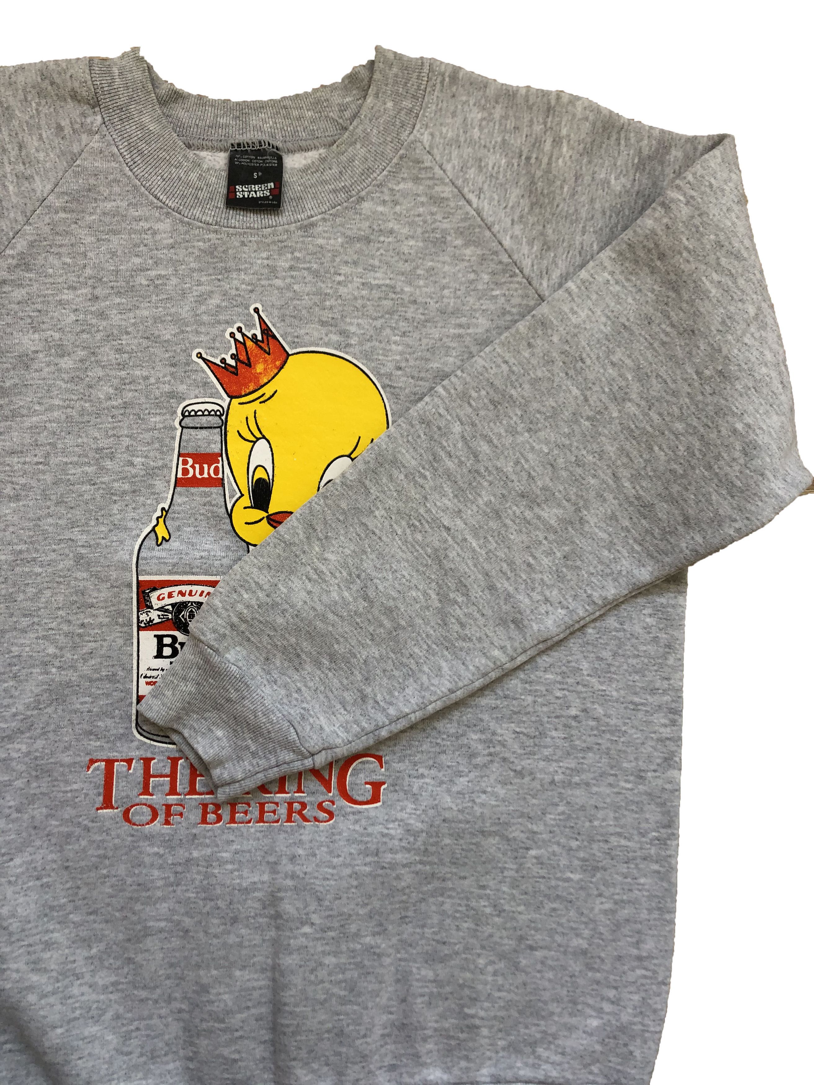Vintage Vintage Bud Beer Looney Tunes Sweatshirt Y2K Rare Hype Size US S / EU 44-46 / 1 - 2 Thumbnail