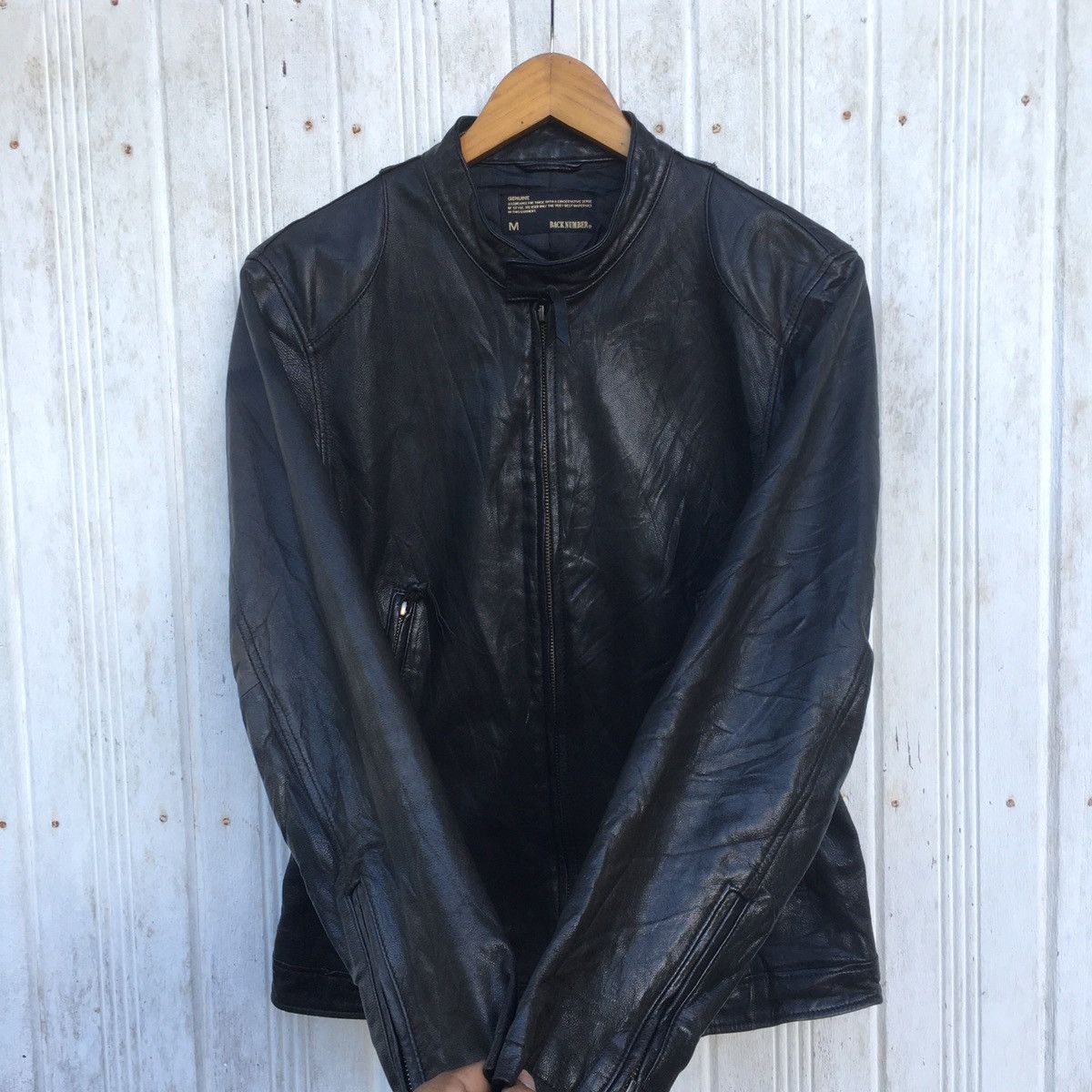 Genuine Leather × Japanese Brand Japanese Back Number Rock N Roll Punk Biker Jacket Size US M / EU 48-50 / 2 - 2 Thumbnail
