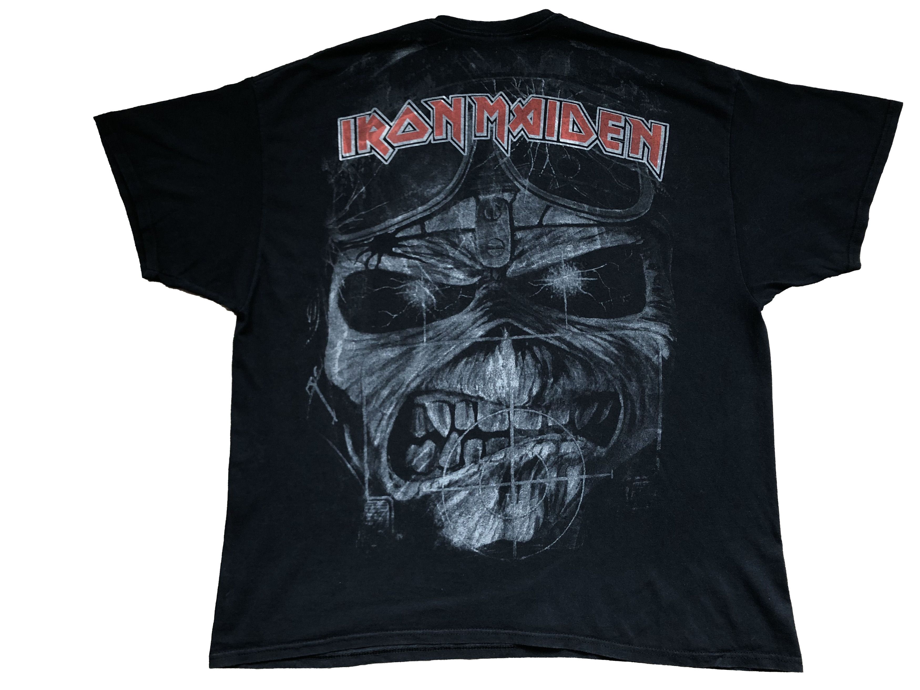 Band Tees × Iron Maiden × Vintage Vintage Iron Maiden Aces High Crazy Overprint Tee Y2k Hype Size US XXL / EU 58 / 5 - 3 Thumbnail