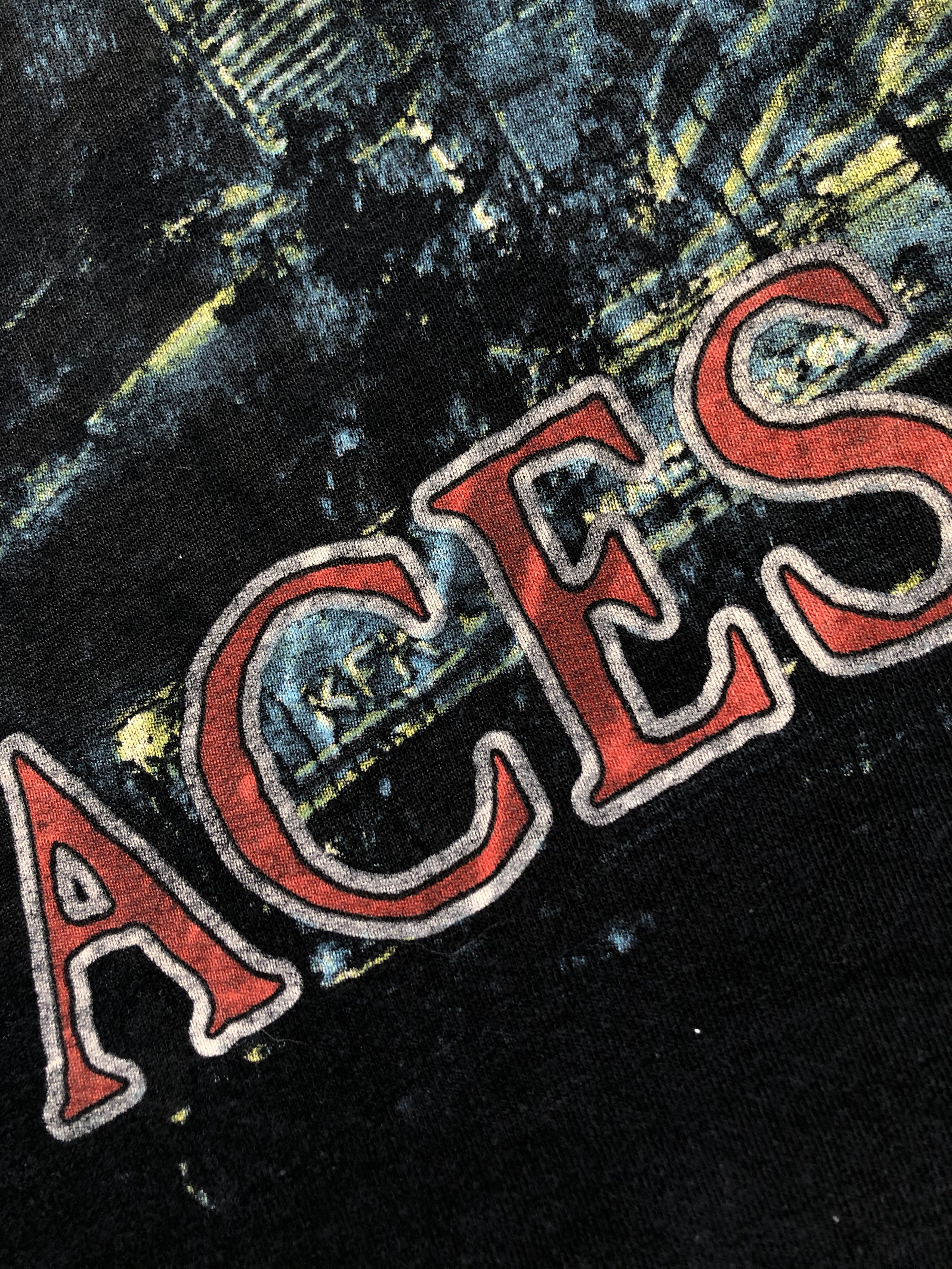 Band Tees × Iron Maiden × Vintage Vintage Iron Maiden Aces High Crazy Overprint Tee Y2k Hype Size US XXL / EU 58 / 5 - 6 Thumbnail
