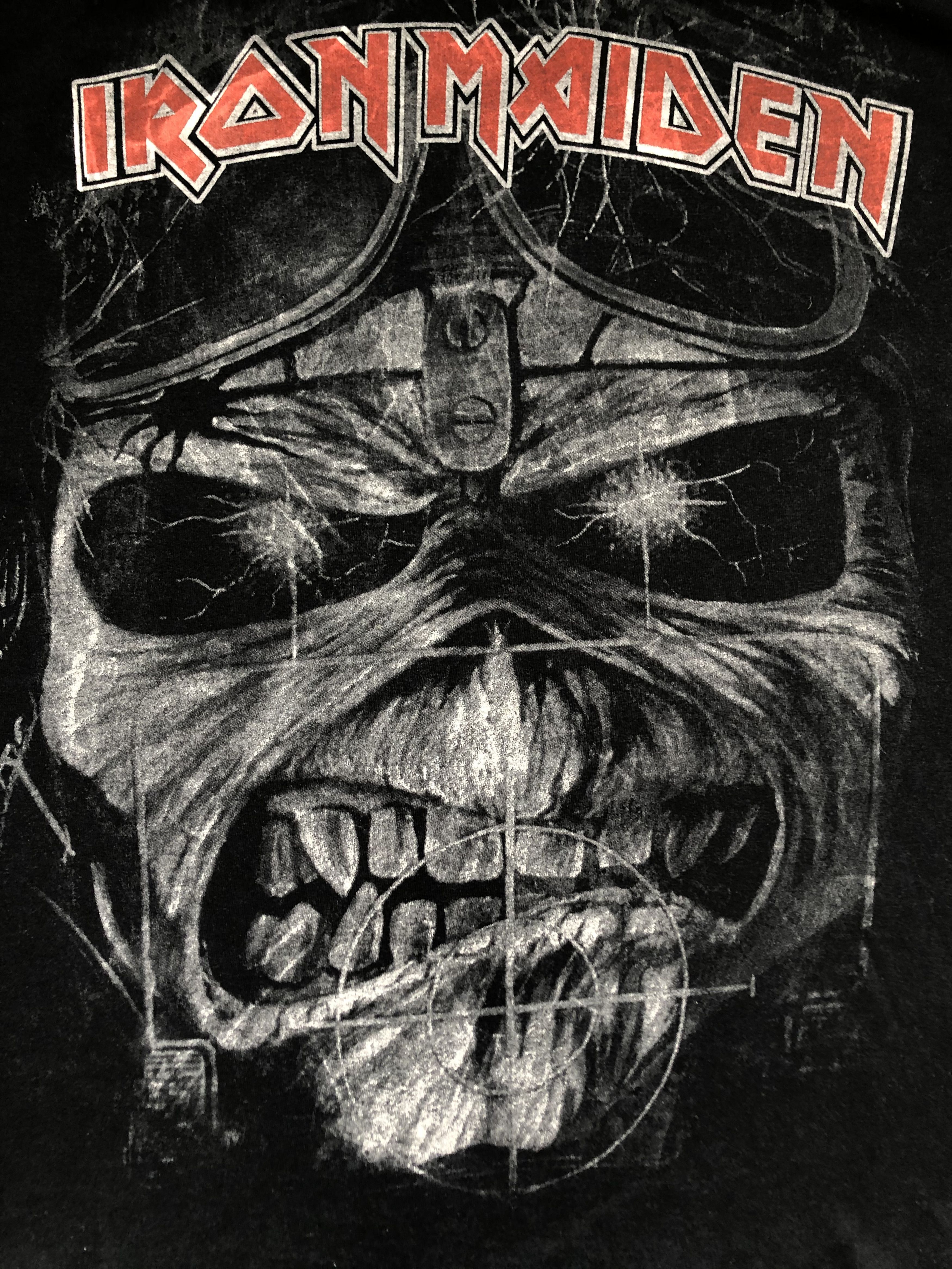 Band Tees × Iron Maiden × Vintage Vintage Iron Maiden Aces High Crazy Overprint Tee Y2k Hype Size US XXL / EU 58 / 5 - 14 Thumbnail