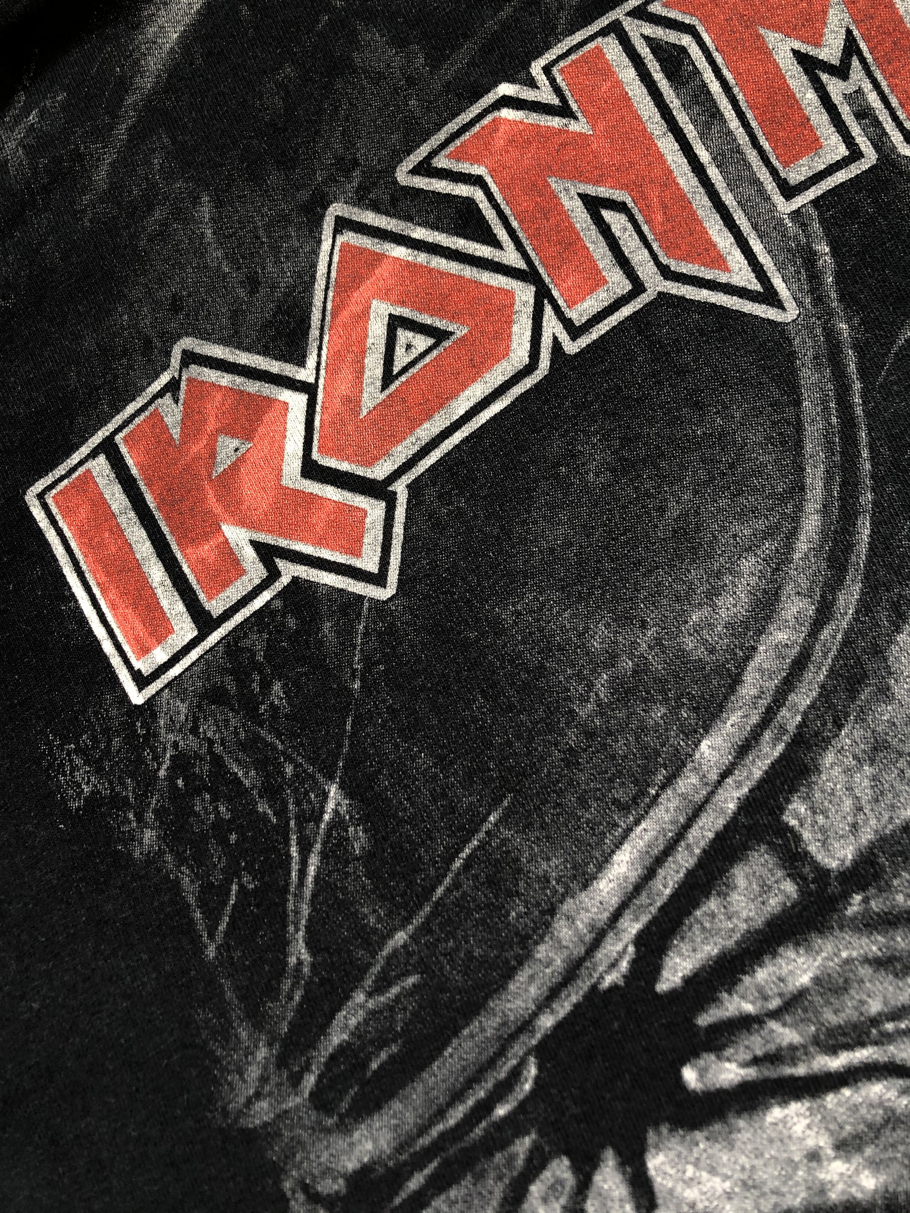 Band Tees × Iron Maiden × Vintage Vintage Iron Maiden Aces High Crazy Overprint Tee Y2k Hype Size US XXL / EU 58 / 5 - 18 Thumbnail