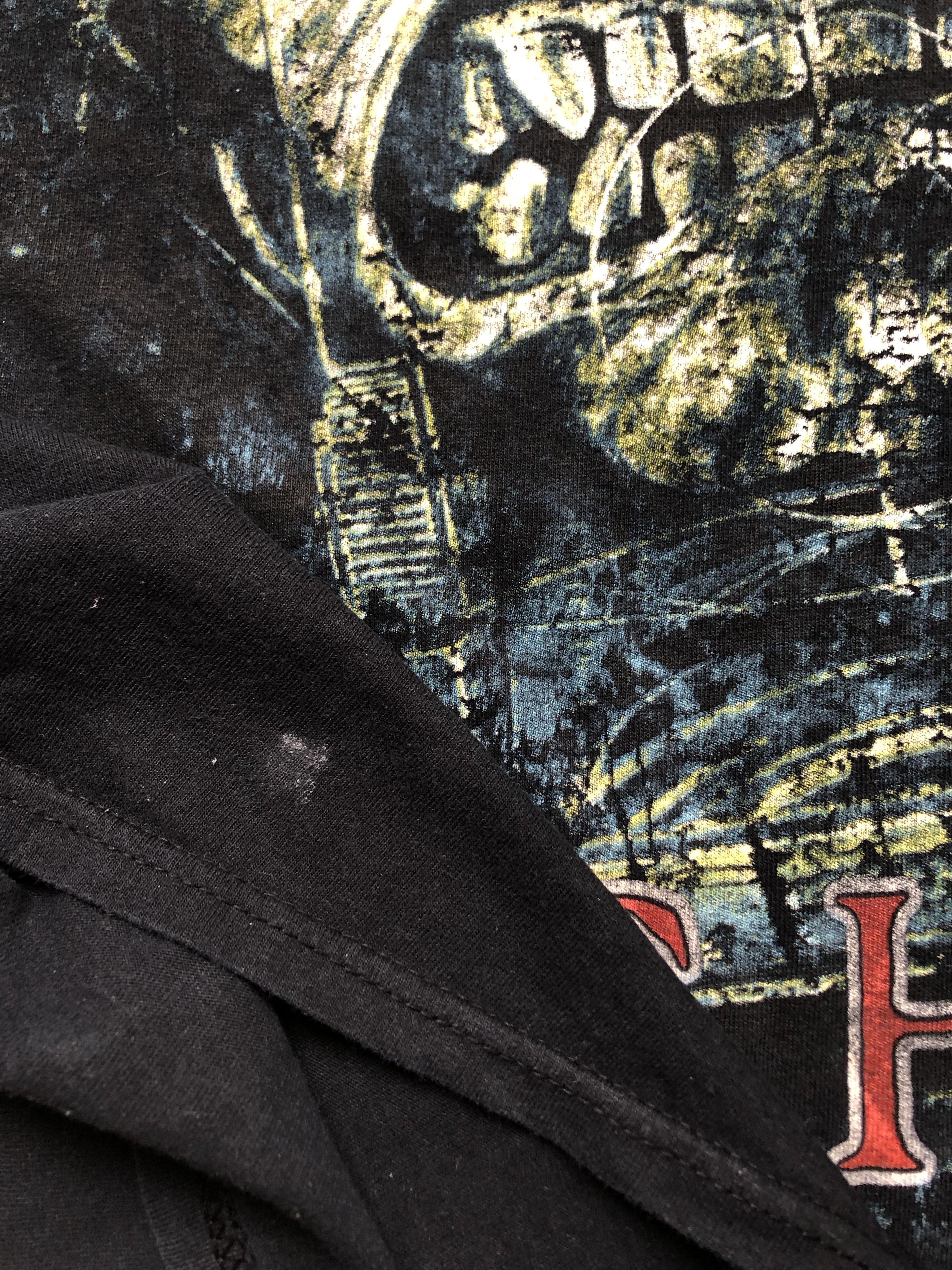 Band Tees × Iron Maiden × Vintage Vintage Iron Maiden Aces High Crazy Overprint Tee Y2k Hype Size US XXL / EU 58 / 5 - 8 Thumbnail