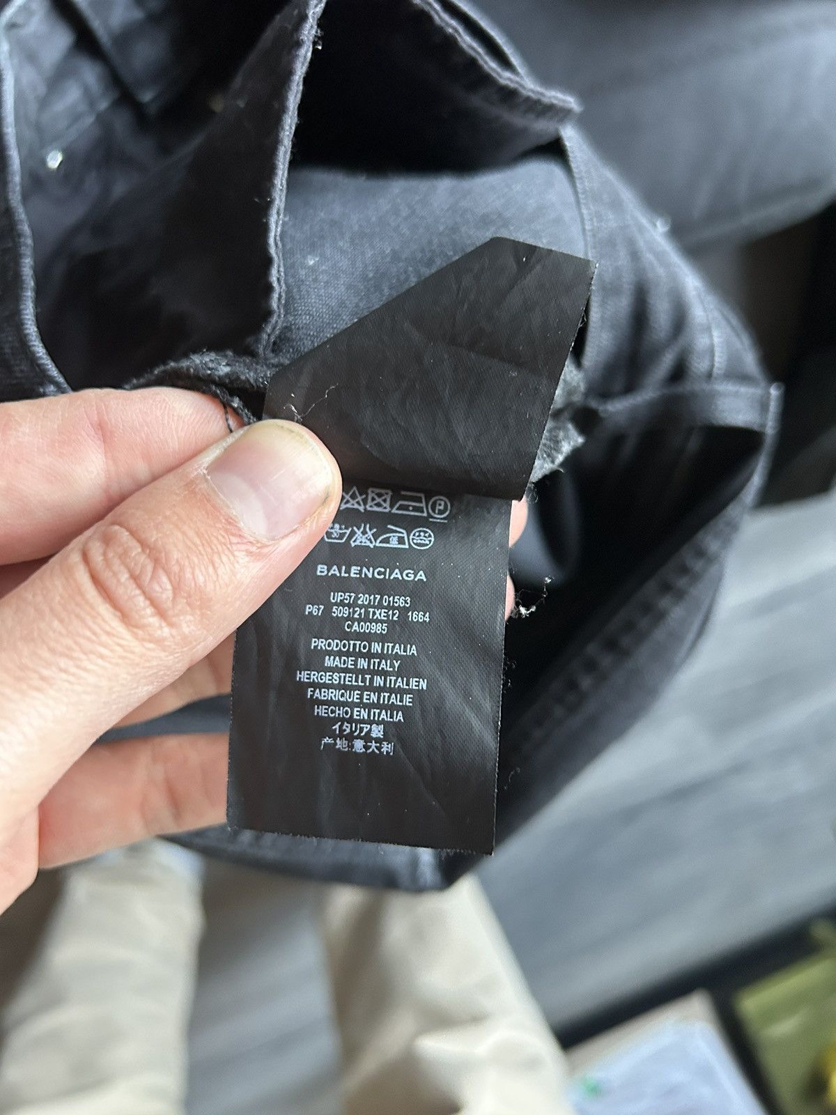 Balenciaga SS18 Archetype Destroyed Knee Black Jeans Size US 28 / EU 44 - 19 Thumbnail