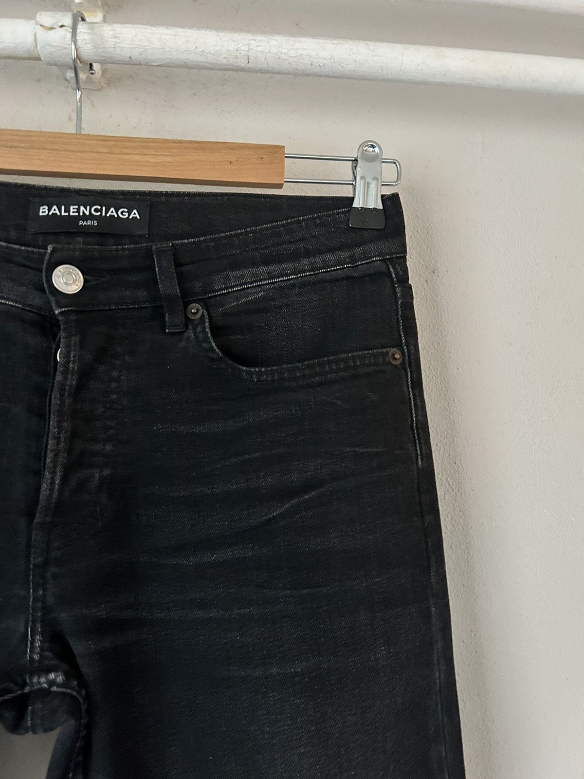 Balenciaga SS18 Archetype Destroyed Knee Black Jeans Size US 28 / EU 44 - 5 Thumbnail