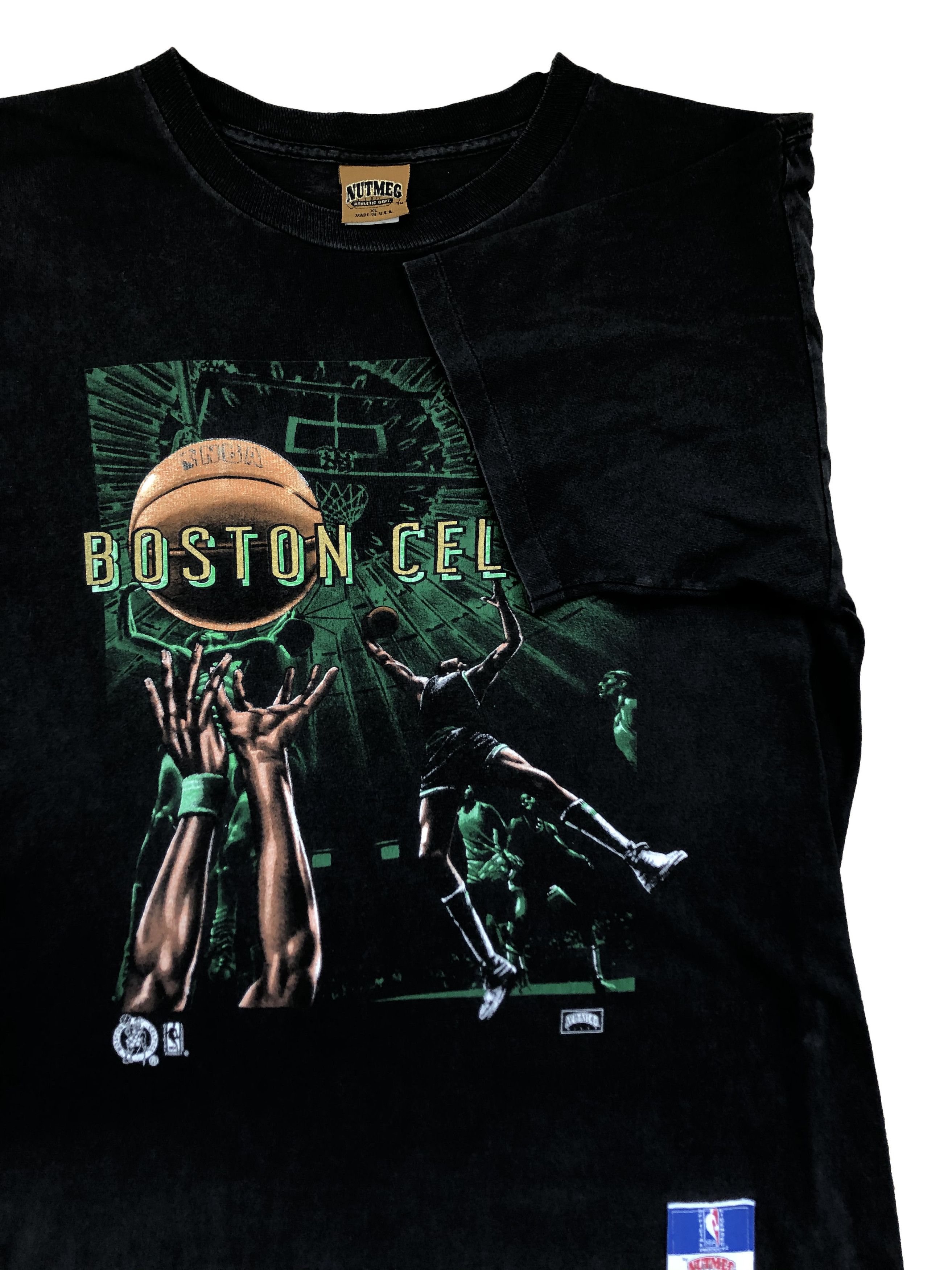 NBA × Nutmeg × Vintage Vintage NBA Boston Celtics Larry Bird Nutmeg Tee Y2K Rare Size US XL / EU 56 / 4 - 2 Thumbnail