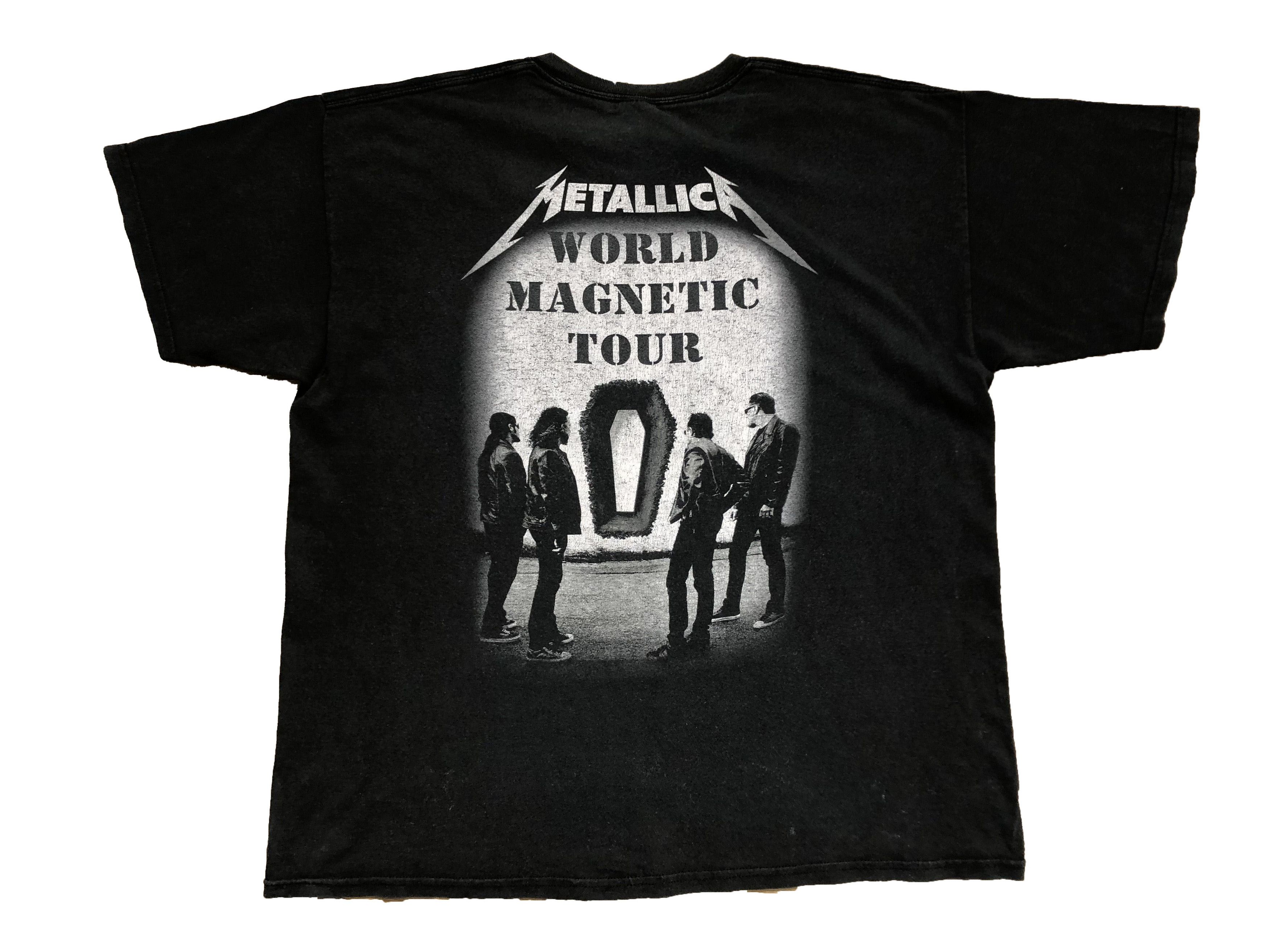 Band Tees × Metallica × Vintage 2008 Metallica Death Magnetic Tour Tee Y2K Hype Rare Drill Size US XL / EU 56 / 4 - 15 Thumbnail