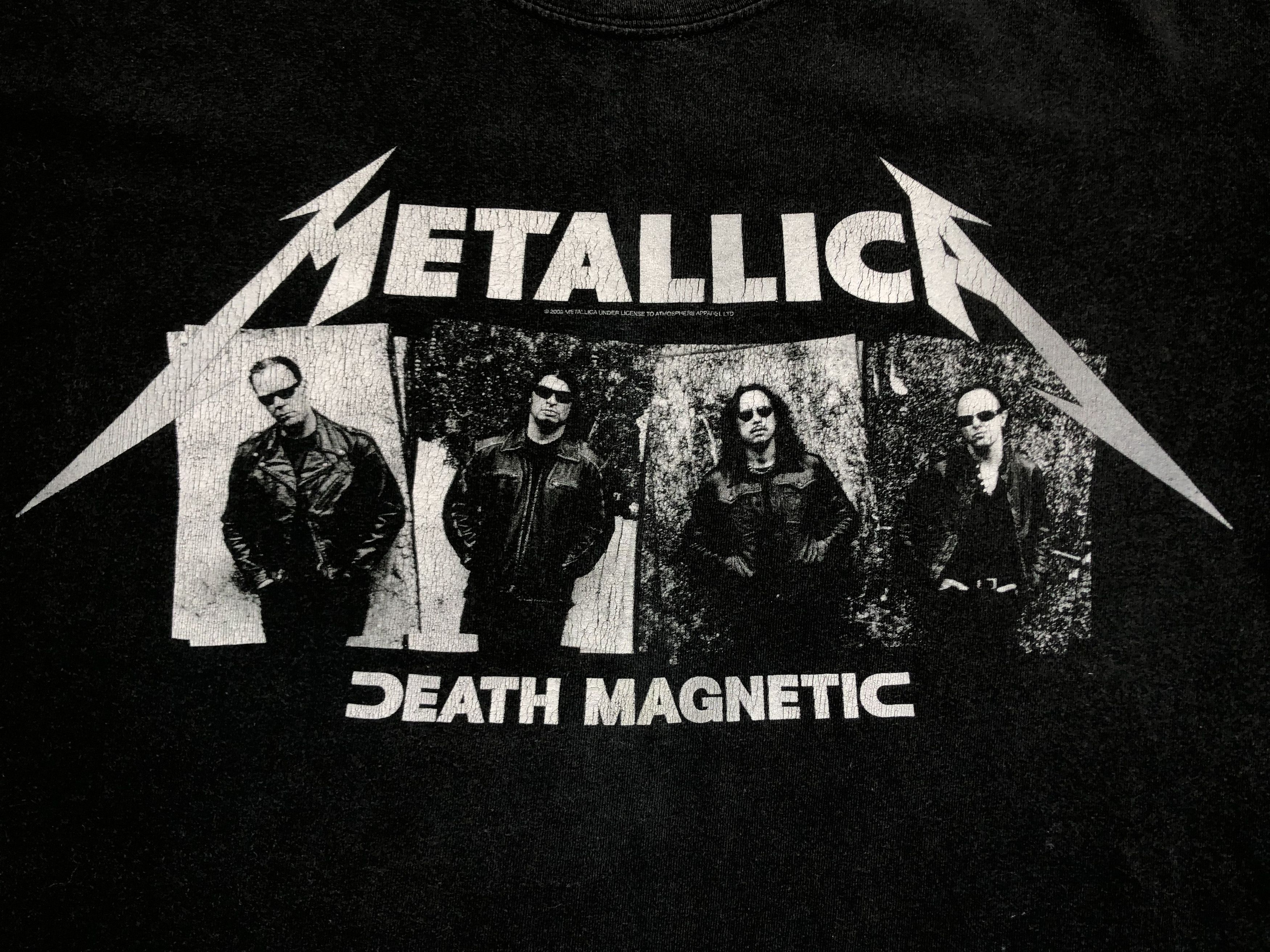 Band Tees × Metallica × Vintage 2008 Metallica Death Magnetic Tour Tee Y2K Hype Rare Drill Size US XL / EU 56 / 4 - 4 Thumbnail