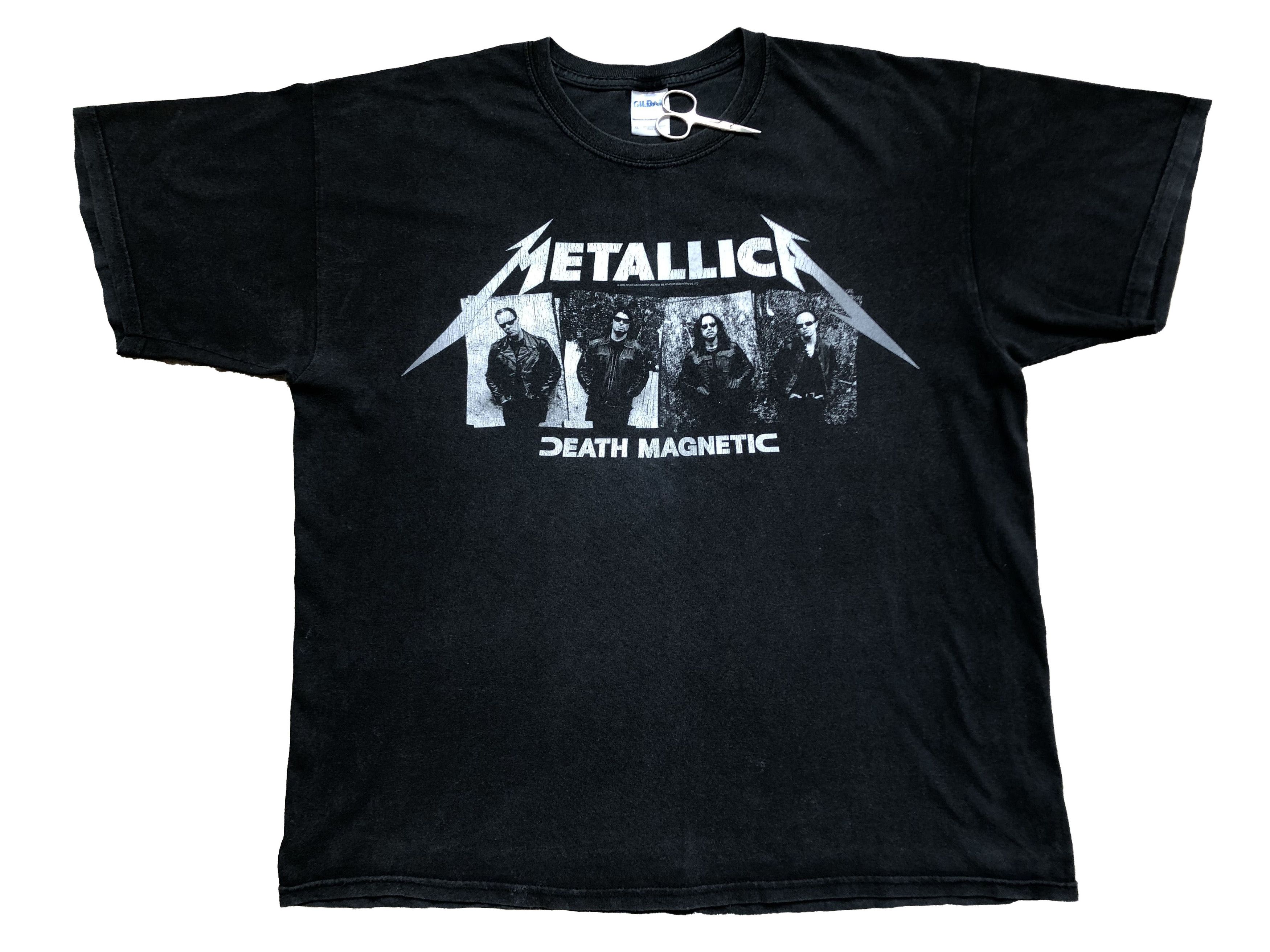 Band Tees × Metallica × Vintage 2008 Metallica Death Magnetic Tour Tee Y2K Hype Rare Drill Size US XL / EU 56 / 4 - 1 Thumbnail