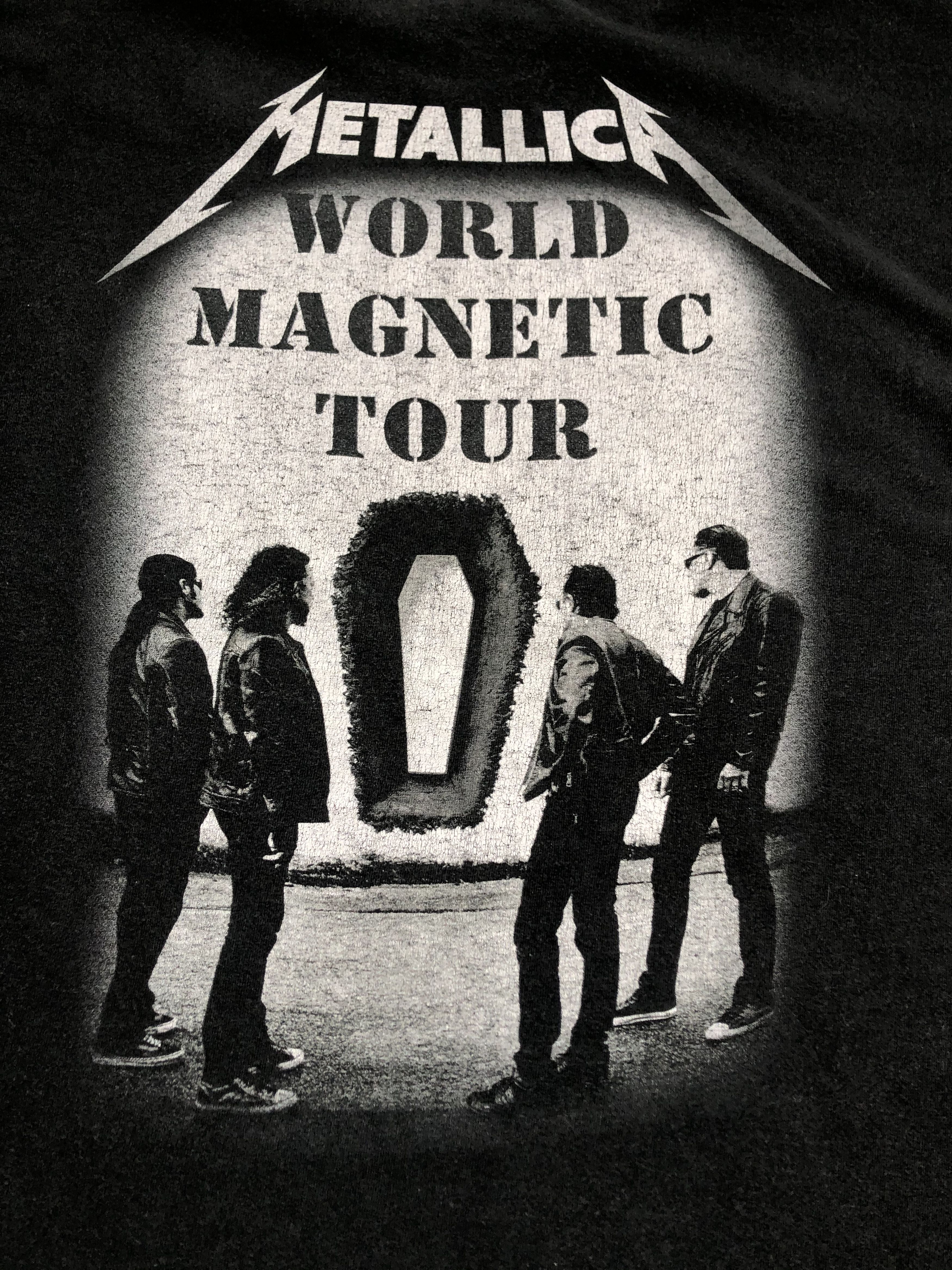 Band Tees × Metallica × Vintage 2008 Metallica Death Magnetic Tour Tee Y2K Hype Rare Drill Size US XL / EU 56 / 4 - 23 Thumbnail