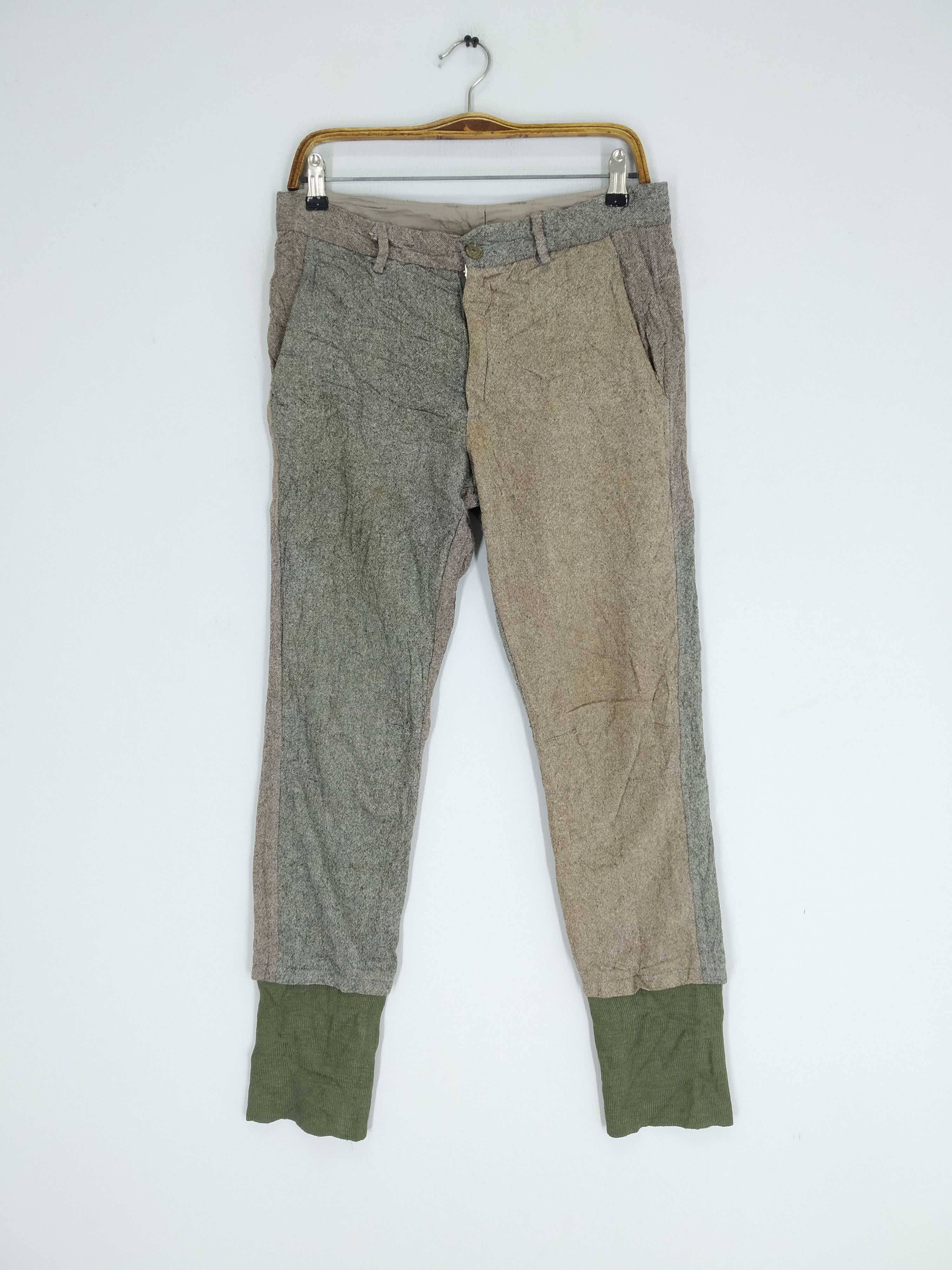 image of Cashmere Wool x Woolrich Woolen Mills Japan Brand Il'ich Wool Plaid Pants Skinny Relaxing Casual in