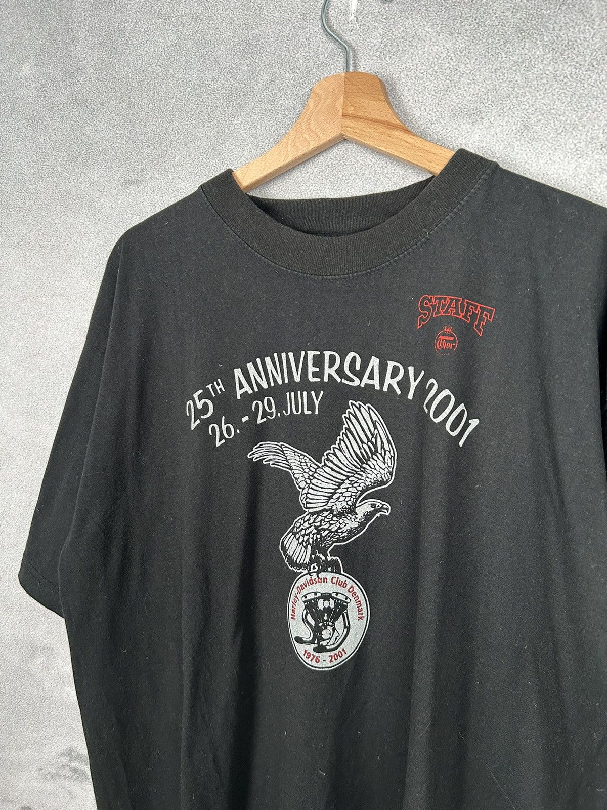 Harley Davidson × Vintage Vintage Harley Davidson Denmark Club 2001 Graphic Tee Size US XL / EU 56 / 4 - 2 Thumbnail