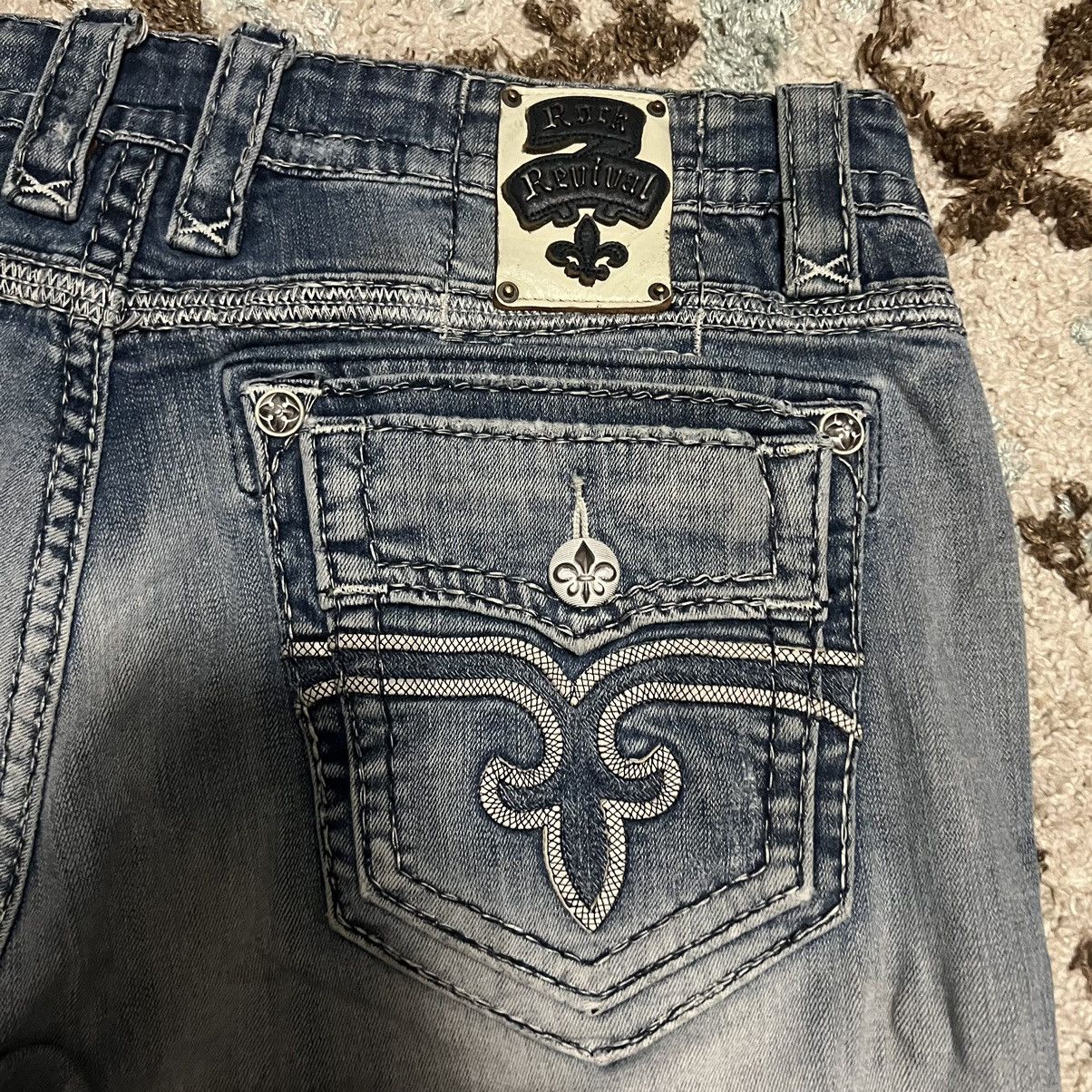 Rock Revival Rock Revival Mens Pierre Jean Shorts Size 40 14" Inseam Size US 40 / EU 56 - 3 Thumbnail