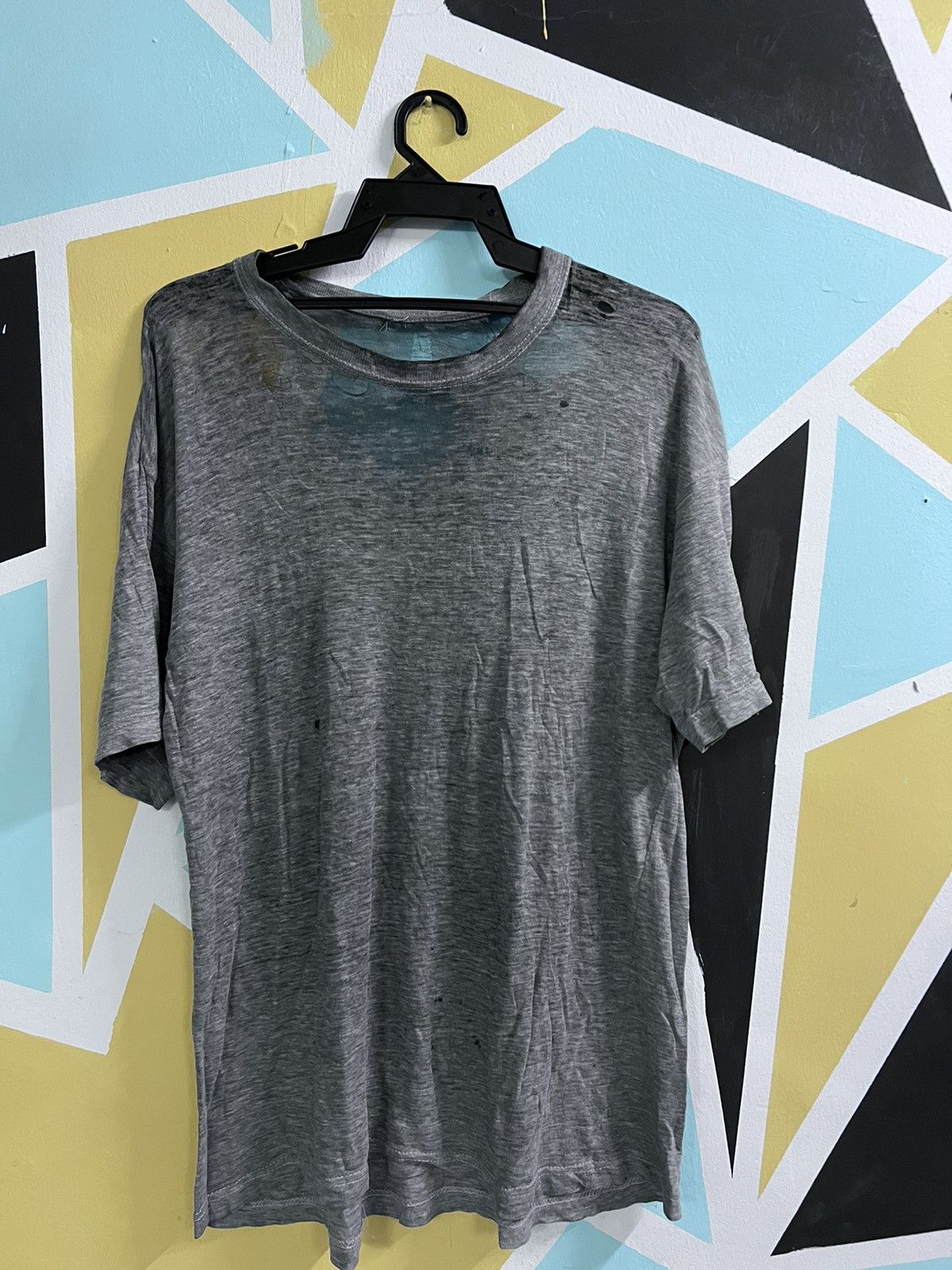 Vintage THRASHED PAPER THIN TSHIRT ERD GRUNGE Size US M / EU 48-50 / 2 - 2 Thumbnail