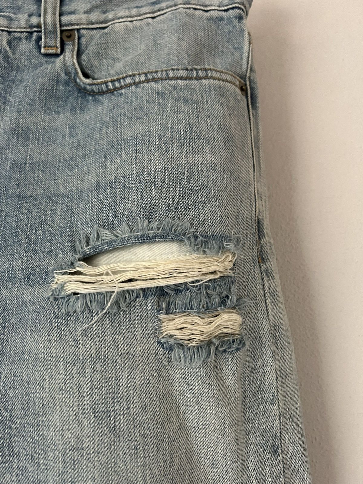 Saint Laurent Paris Blue Denim Distressed Jeans Size US 32 / EU 48 - 8 Thumbnail
