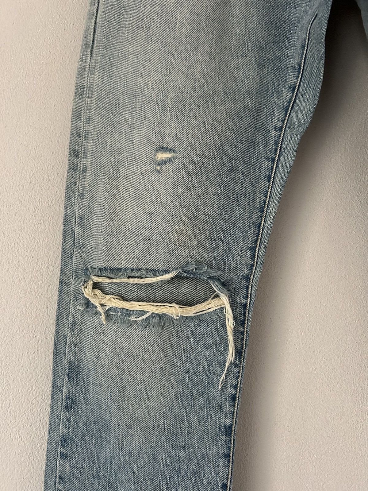 Saint Laurent Paris Blue Denim Distressed Jeans Size US 32 / EU 48 - 4 Thumbnail