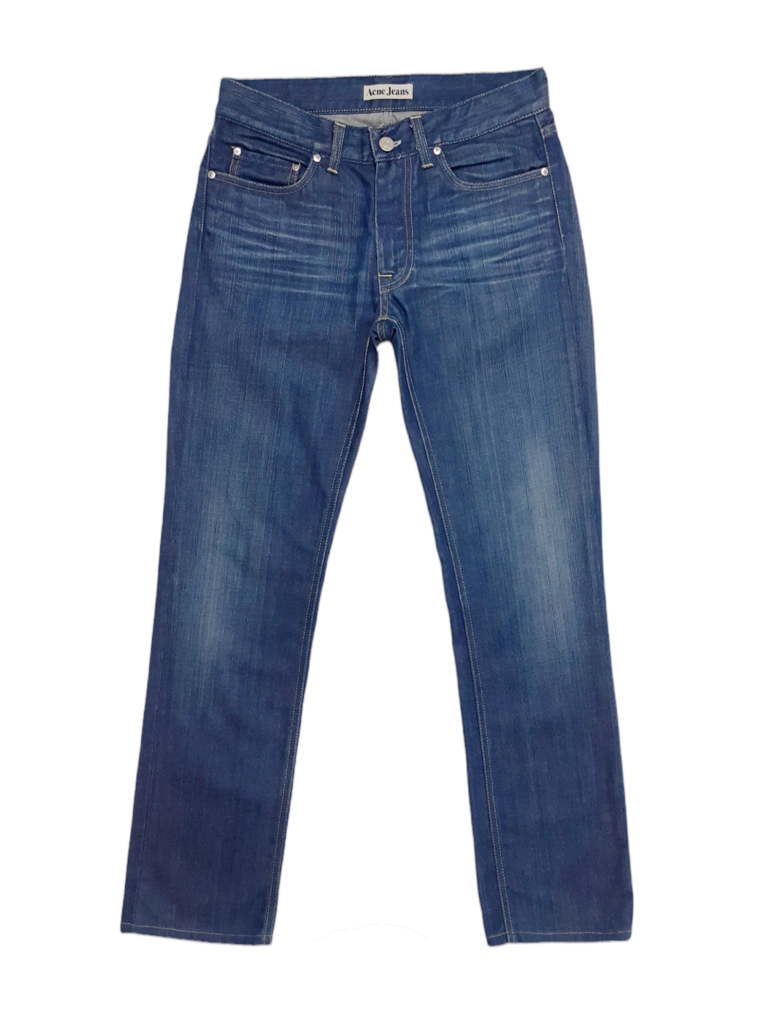 Acne Studios 💎 Acne Studios 29/32 "MIC MEDIUM DRY" Straight Blue Jeans Size US 29 - 1 Thumbnail