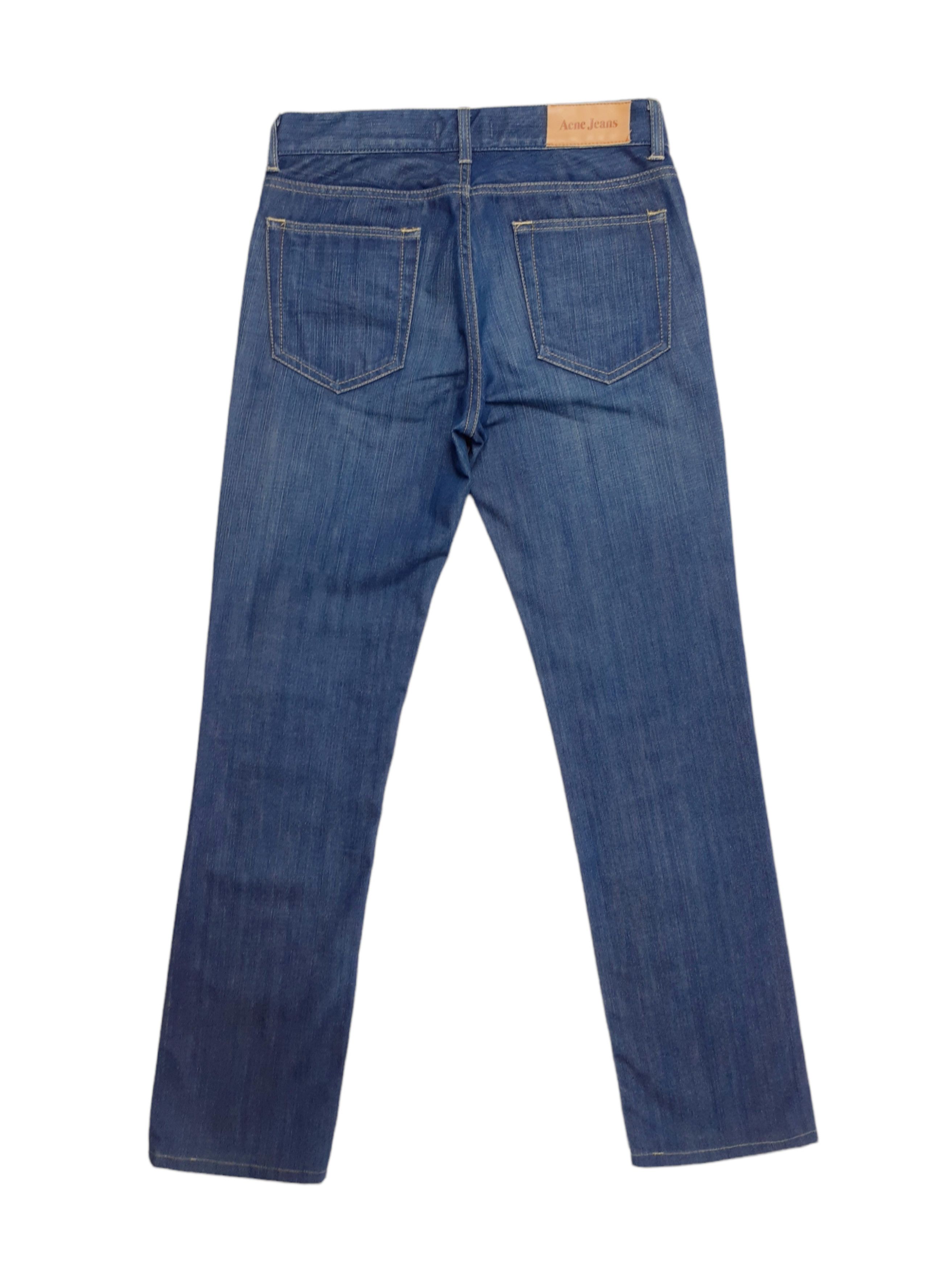 Acne Studios 💎 Acne Studios 29/32 "MIC MEDIUM DRY" Straight Blue Jeans Size US 29 - 2 Thumbnail