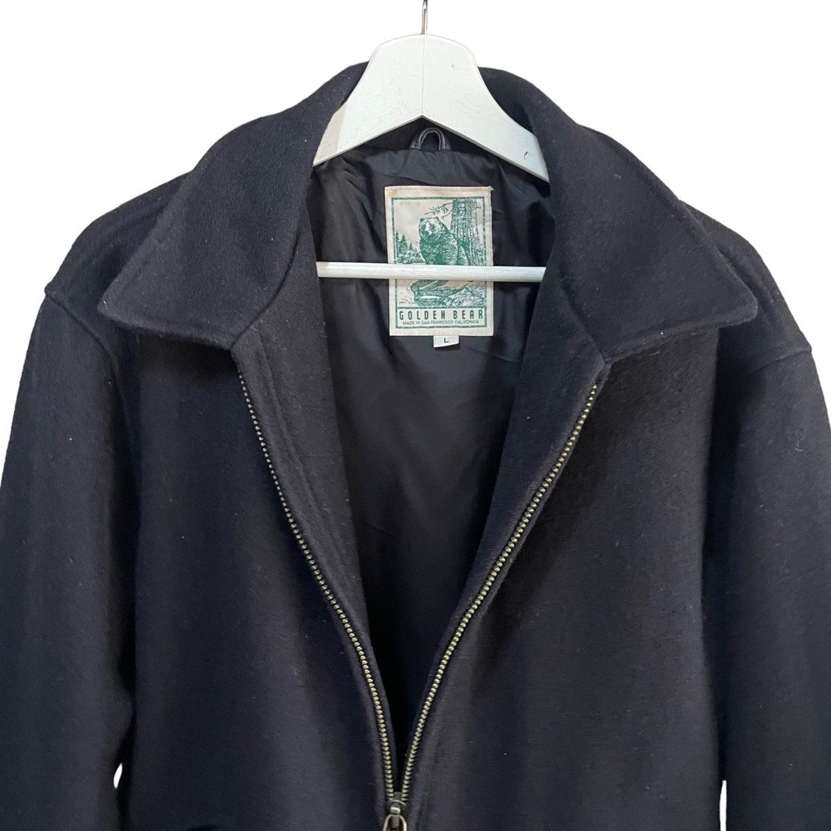 Golden Bear VINTAGE GOLDEN BEAR HARD WOOL LEATHER TRIM JACKET Size US L / EU 52-54 / 3 - 4 Thumbnail
