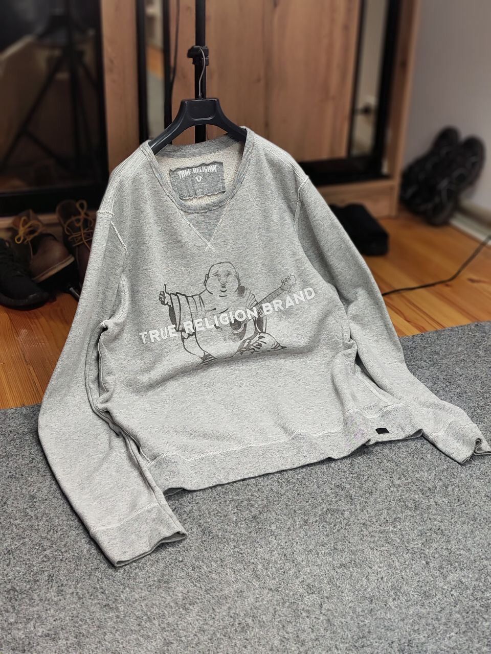 True Religion Retro True Religion Crew Chek Grey Sweatshirt supreme Style Size US XL / EU 56 / 4 - 24 Thumbnail