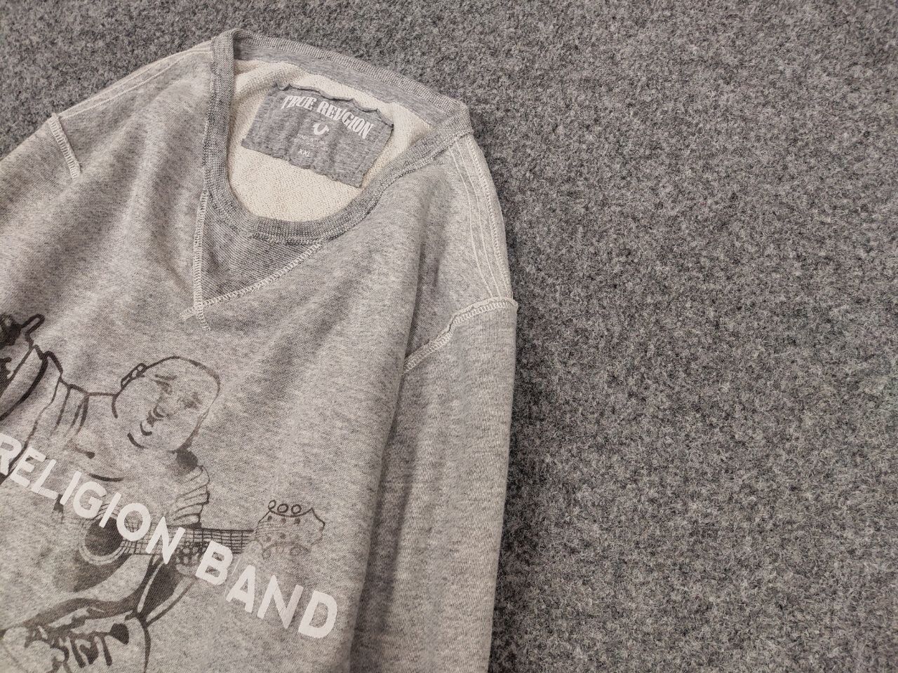 True Religion Retro True Religion Crew Chek Grey Sweatshirt supreme Style Size US XL / EU 56 / 4 - 4 Thumbnail
