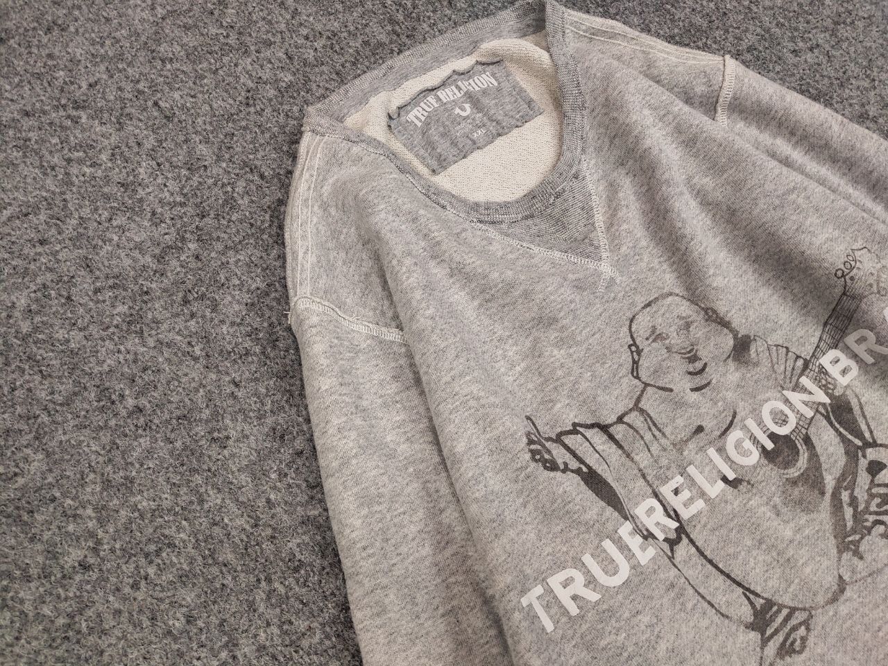 True Religion Retro True Religion Crew Chek Grey Sweatshirt supreme Style Size US XL / EU 56 / 4 - 7 Thumbnail