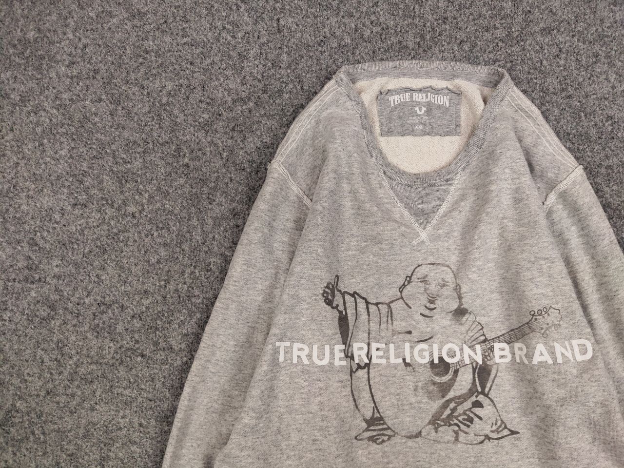 True Religion Retro True Religion Crew Chek Grey Sweatshirt supreme Style Size US XL / EU 56 / 4 - 11 Thumbnail