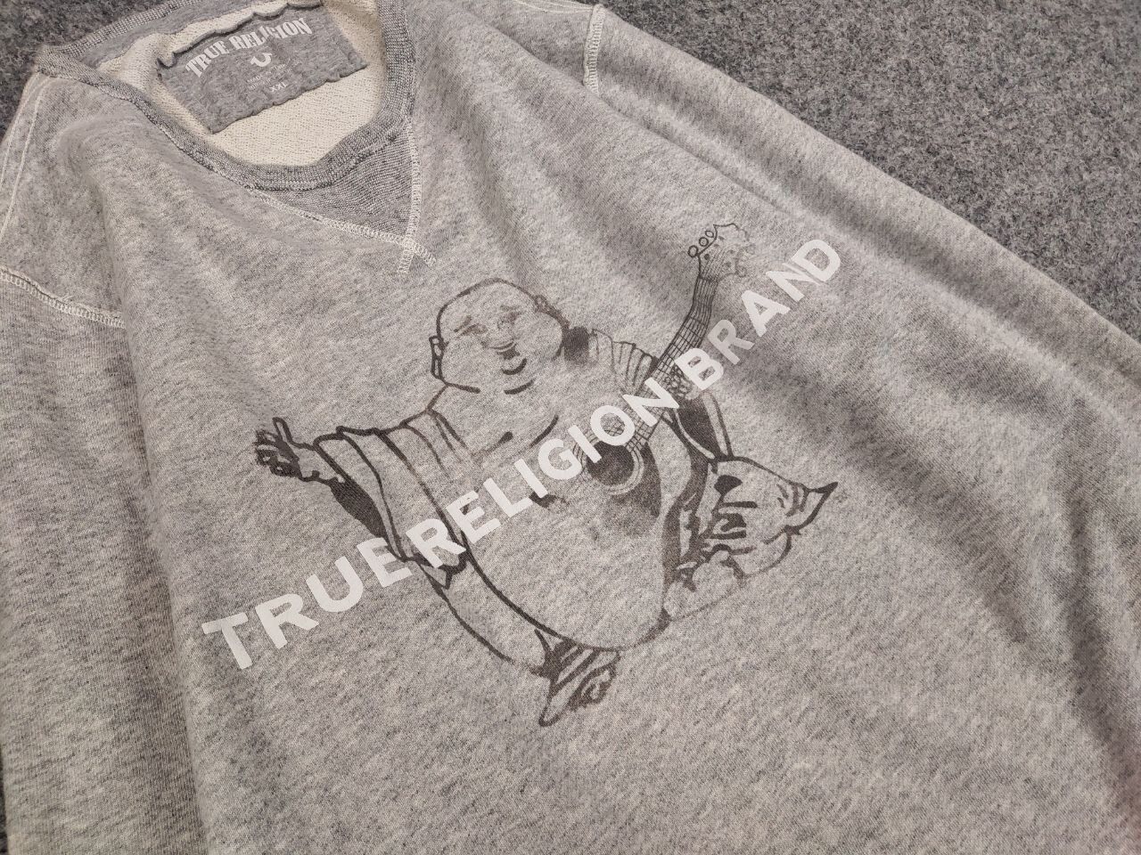 True Religion Retro True Religion Crew Chek Grey Sweatshirt supreme Style Size US XL / EU 56 / 4 - 12 Thumbnail