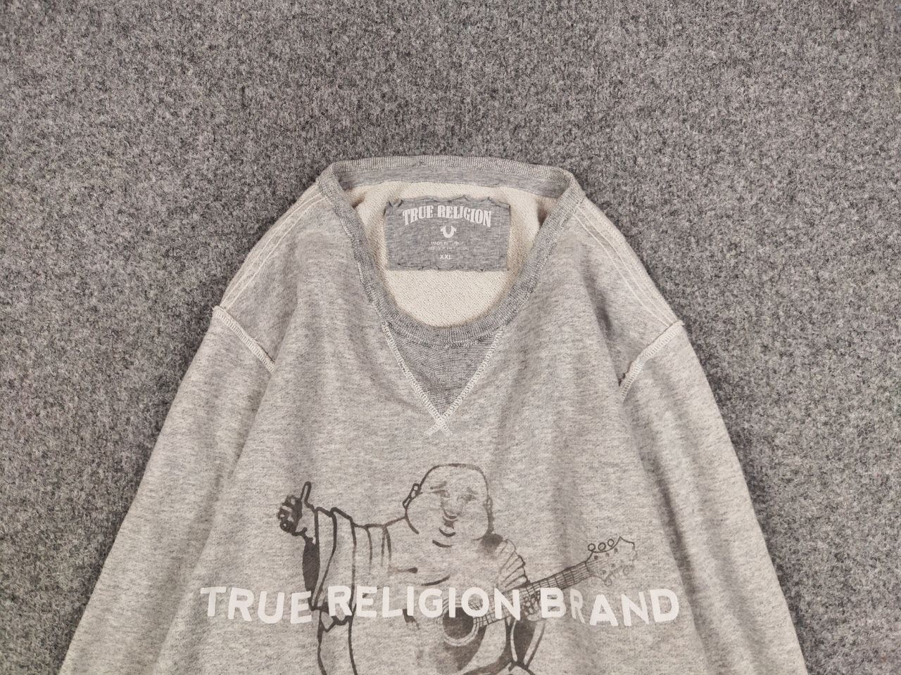 True Religion Retro True Religion Crew Chek Grey Sweatshirt supreme Style Size US XL / EU 56 / 4 - 8 Thumbnail