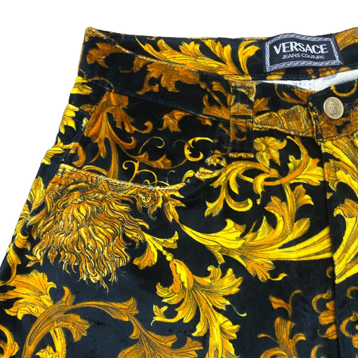 Versace Jeans Couture Vintage Versace Baroque Medusa Velvet Jeans Size 30" / US 8 / IT 44 - 8 Thumbnail