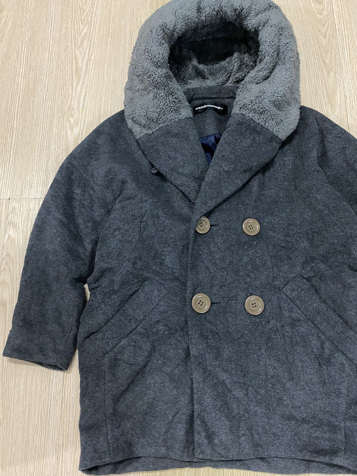 Issey Miyake × Japanese Brand × mercibeaucoup Mercibeaucoup by Issey Miyake double breasted wool jacket Size US XXL / EU 58 / 5 - 3 Thumbnail