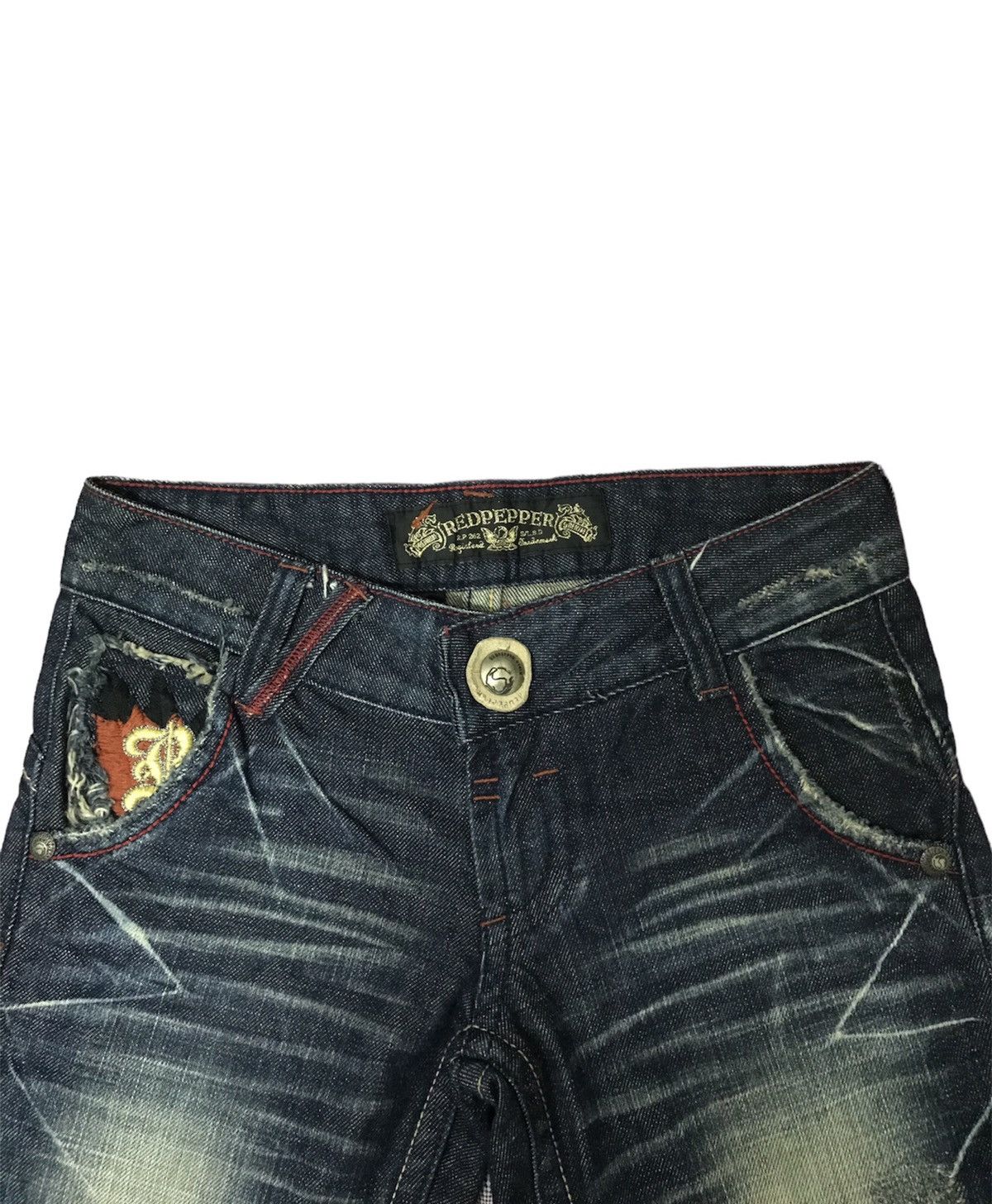 Hysteric Glamour × If Six Was Nine × Japanese Brand Flare Red Pepper Japan Jean Patches Distressed Embroidery Size US 30 / EU 46 - 8 Thumbnail