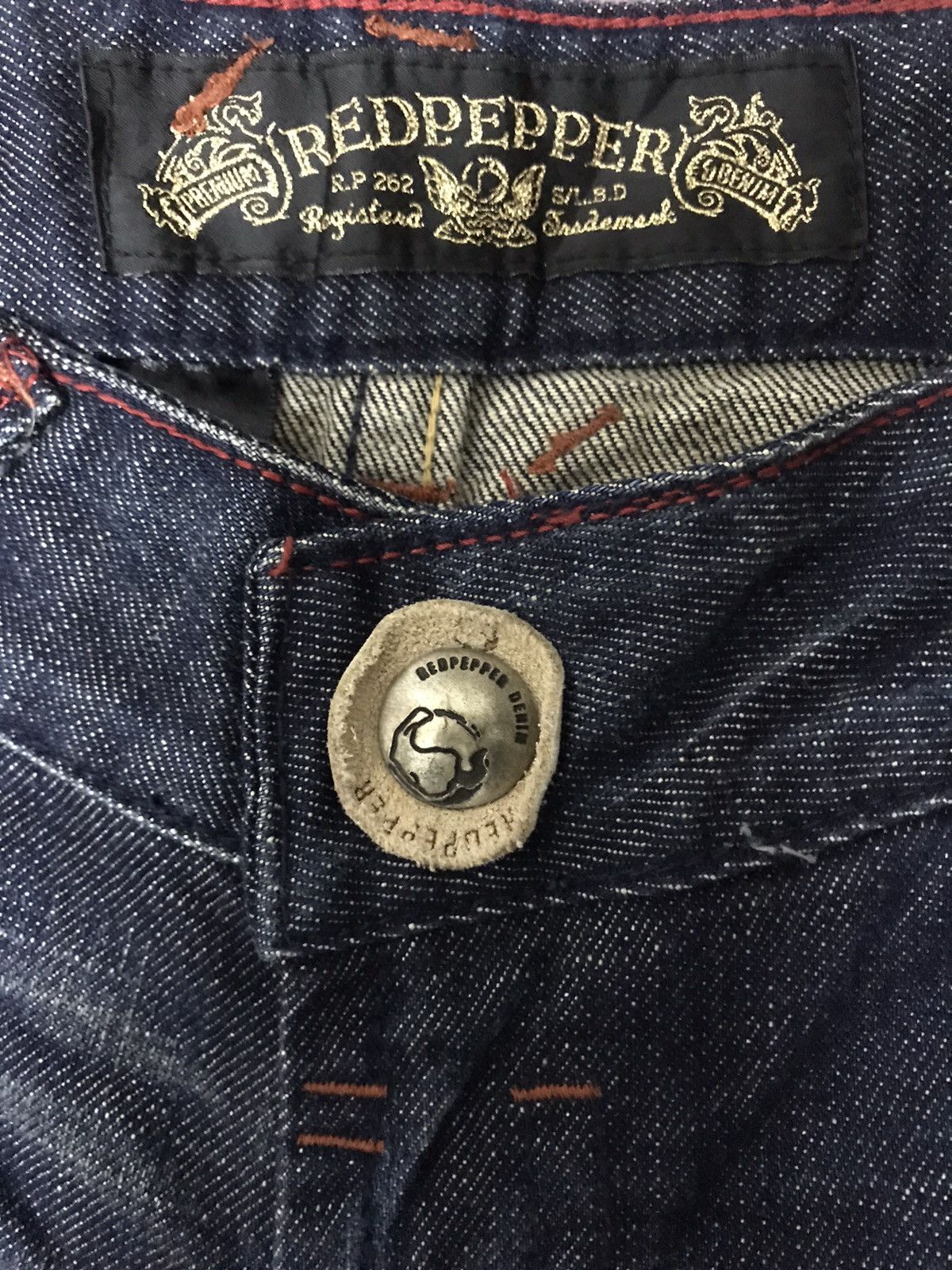 Hysteric Glamour × If Six Was Nine × Japanese Brand Flare Red Pepper Japan Jean Patches Distressed Embroidery Size US 30 / EU 46 - 13 Thumbnail