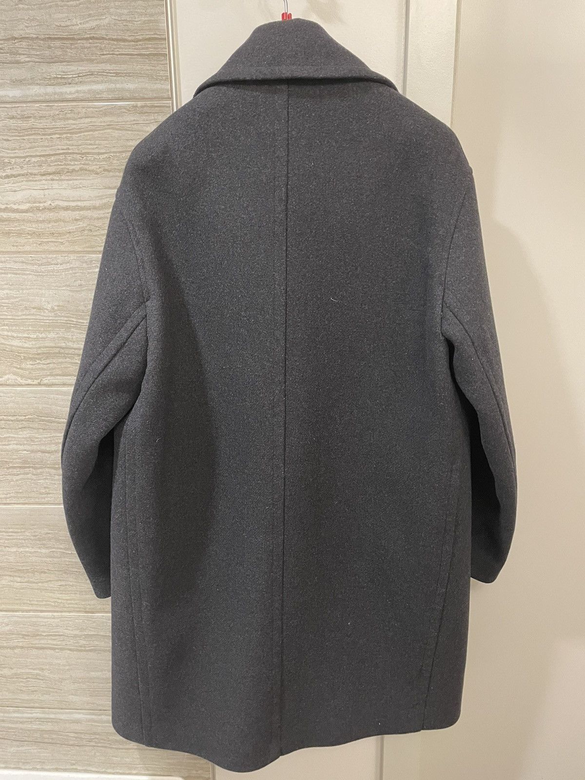 Topman TOPMAN Black Heavy Wool Coat Size US M / EU 48-50 / 2 - 2 Thumbnail