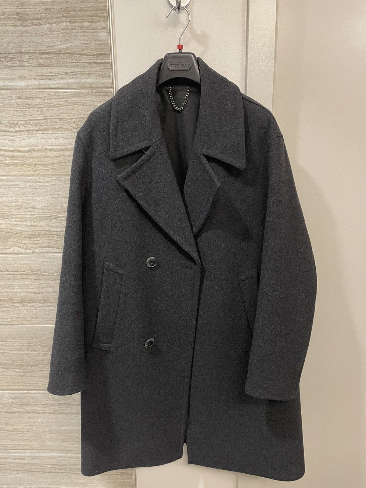 Topman TOPMAN Black Heavy Wool Coat Size US M / EU 48-50 / 2 - 1 Thumbnail