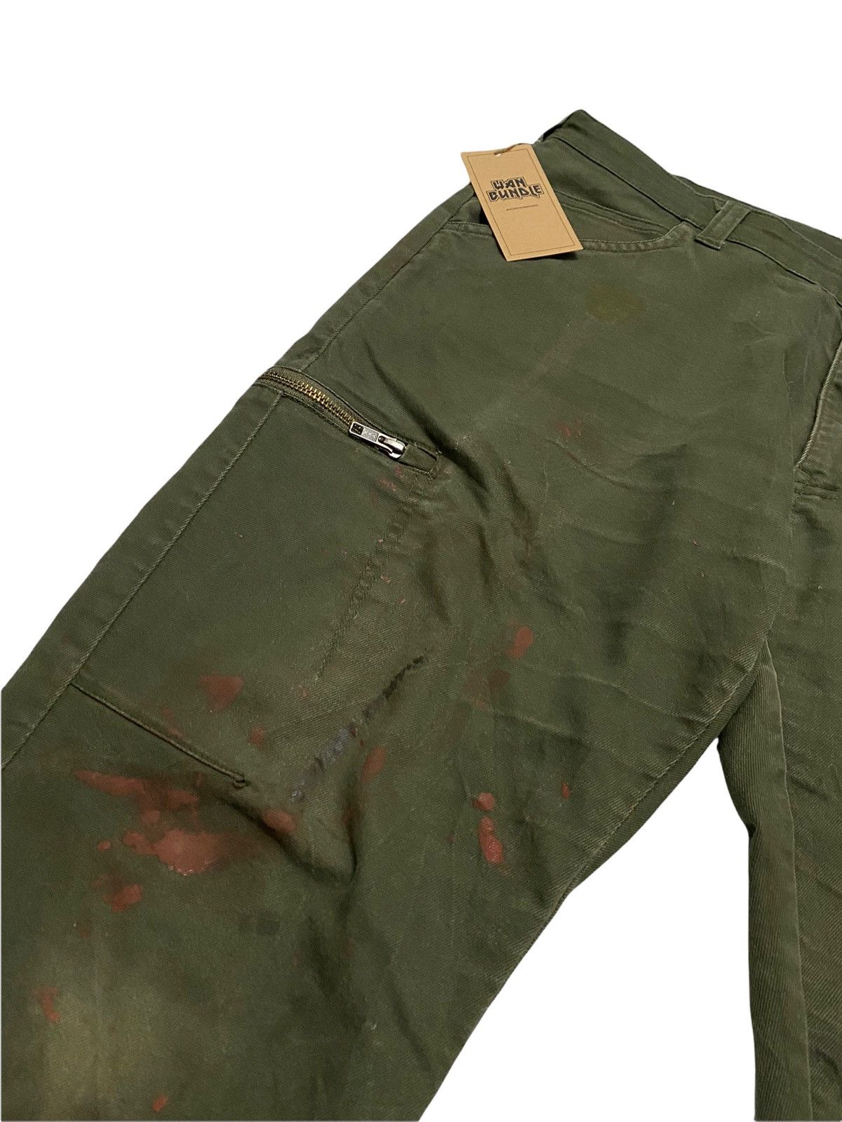 Japanese Brand FieldCore Cargo Tactical Multi pockets Paint Pattern Pants Size US 36 / EU 52 - 3 Thumbnail