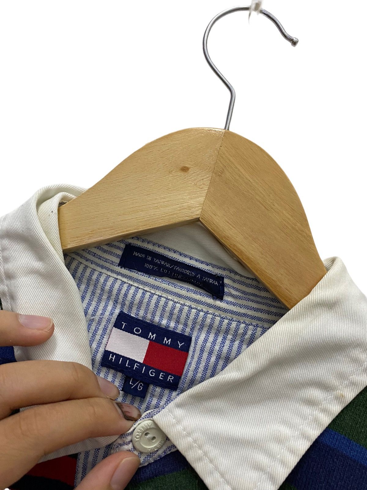 Tommy Hilfiger Vintage Tommy Hilfiger Long Sleeve Polos Size US L / EU 52-54 / 3 - 3 Thumbnail