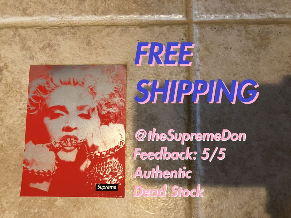 Supreme store madonna sticker