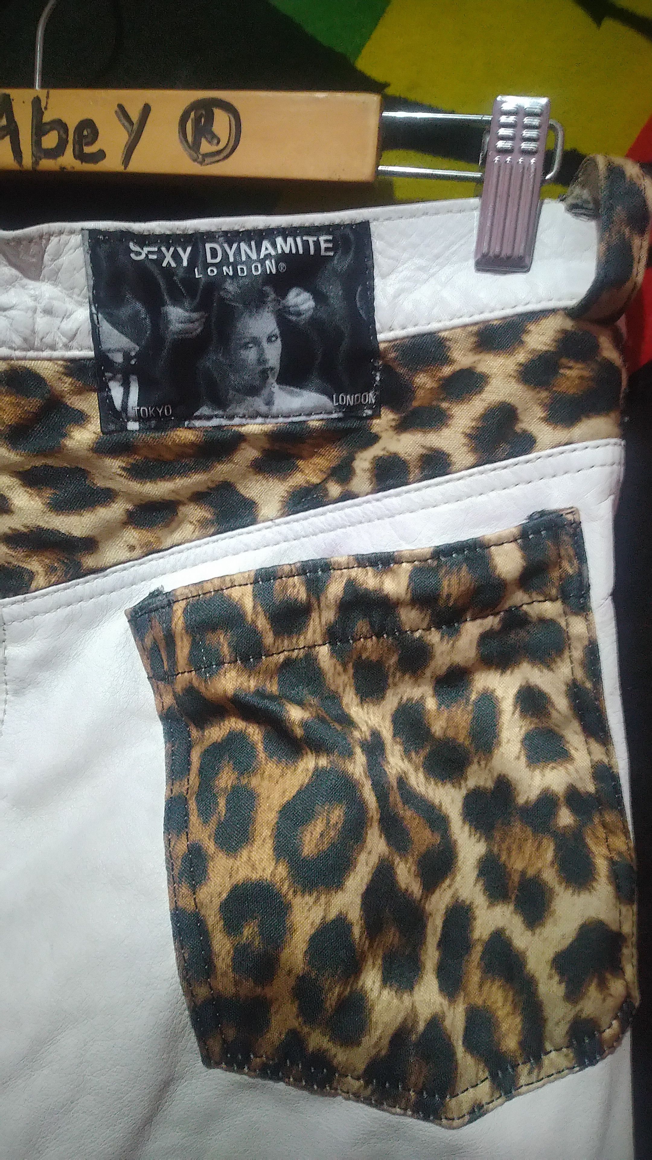 Japanese Brand Sexy Dynamite London Cheetah Punk Leather Pant Size US 32 / EU 48 - 3 Thumbnail