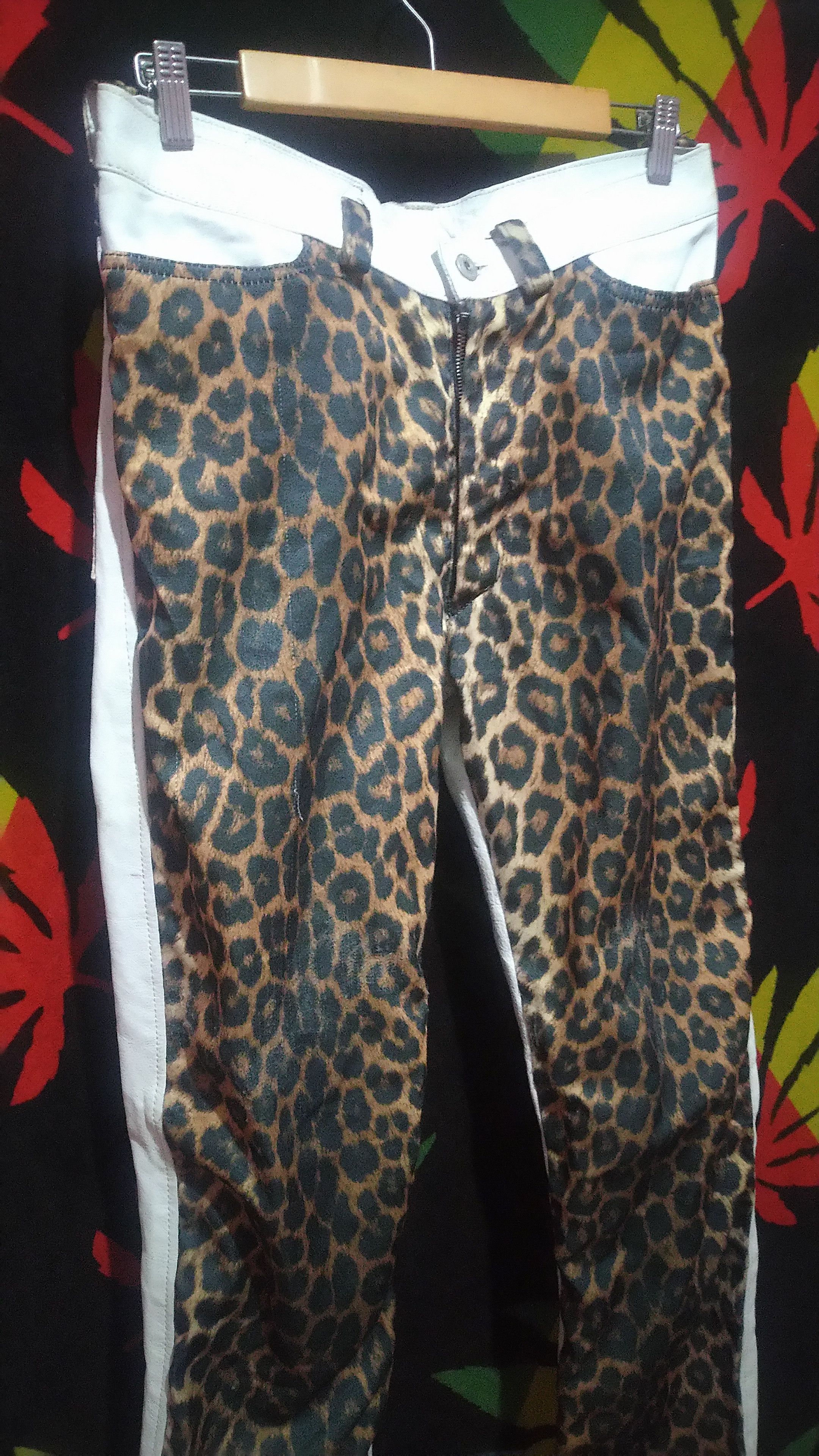 Japanese Brand Sexy Dynamite London Cheetah Punk Leather Pant Size US 32 / EU 48 - 4 Thumbnail