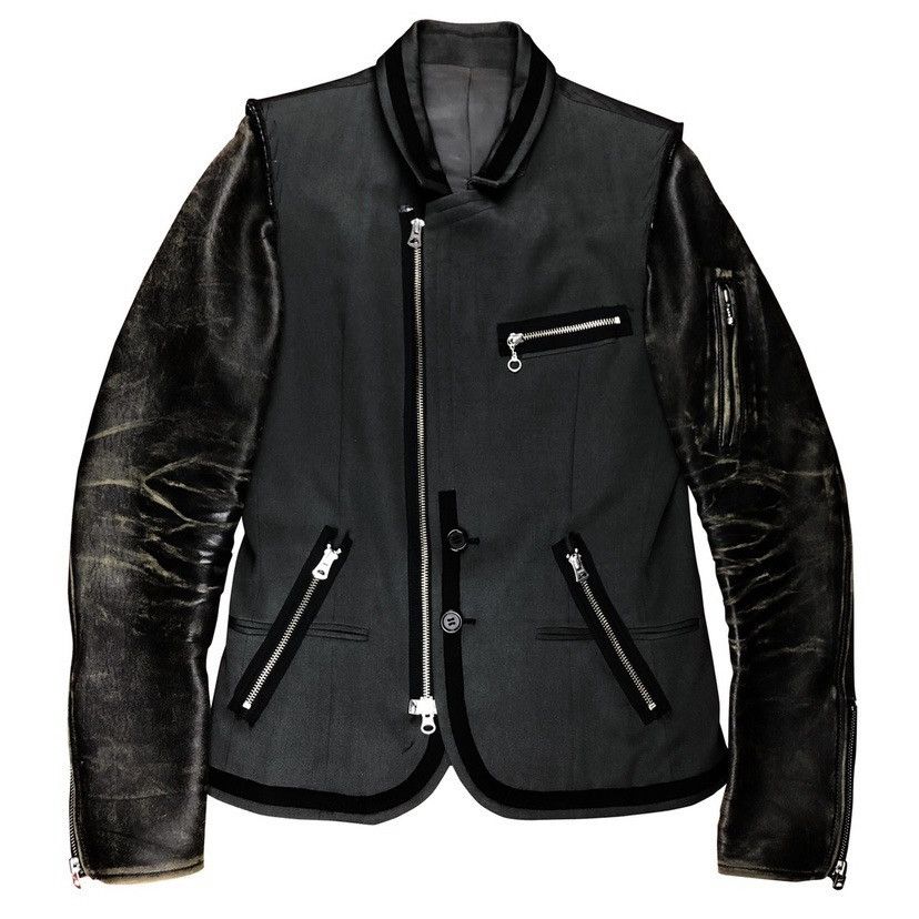 SS07 “Purple” Leather Sleeve Moto Jacket