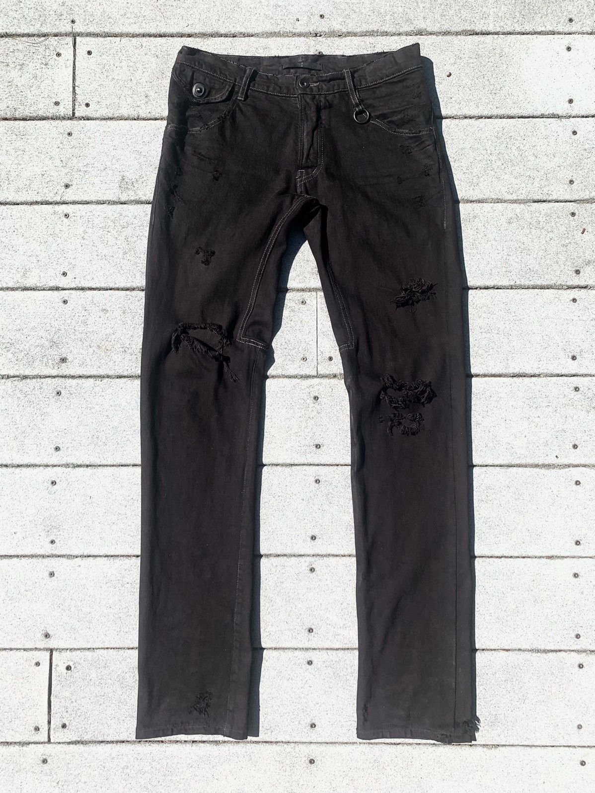 image of Archival Clothing x Julius Archival Julius Ss09 Denim in Black, Men's (Size 31)